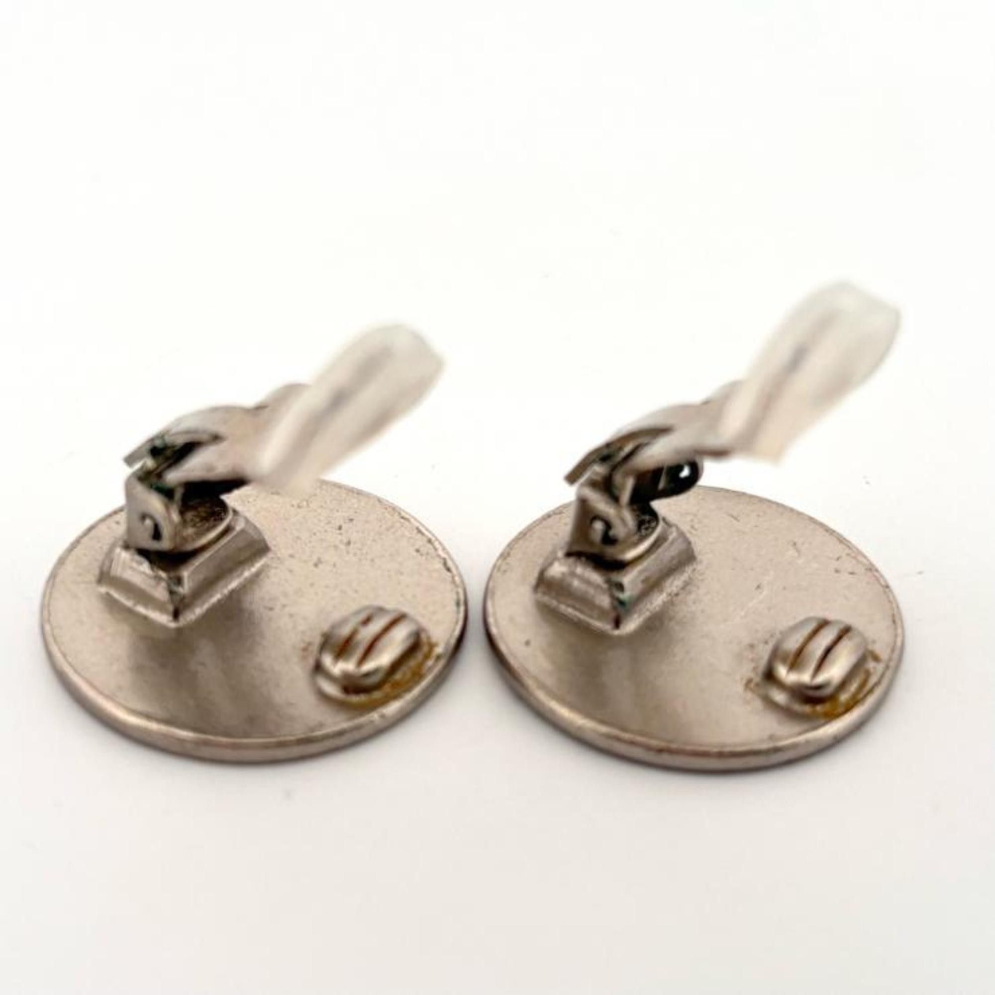 Chanel CHANEL Coco Mark Cruise 00C Silver Plated 2000 CC Earrings WS3360 Size ONE SIZE - 4 Thumbnail