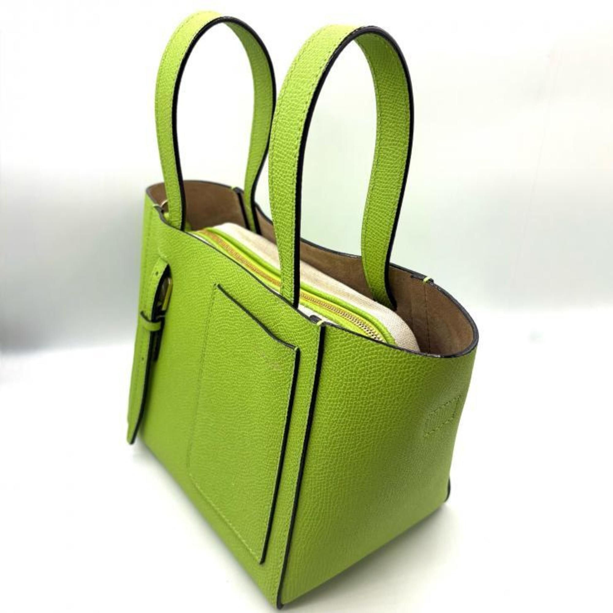 Valextra Valextra Bucket Micro Shoulder Bag, Apple Green (WBSF0090028LOCTFVE) Size ONE SIZE - 3 Thumbnail
