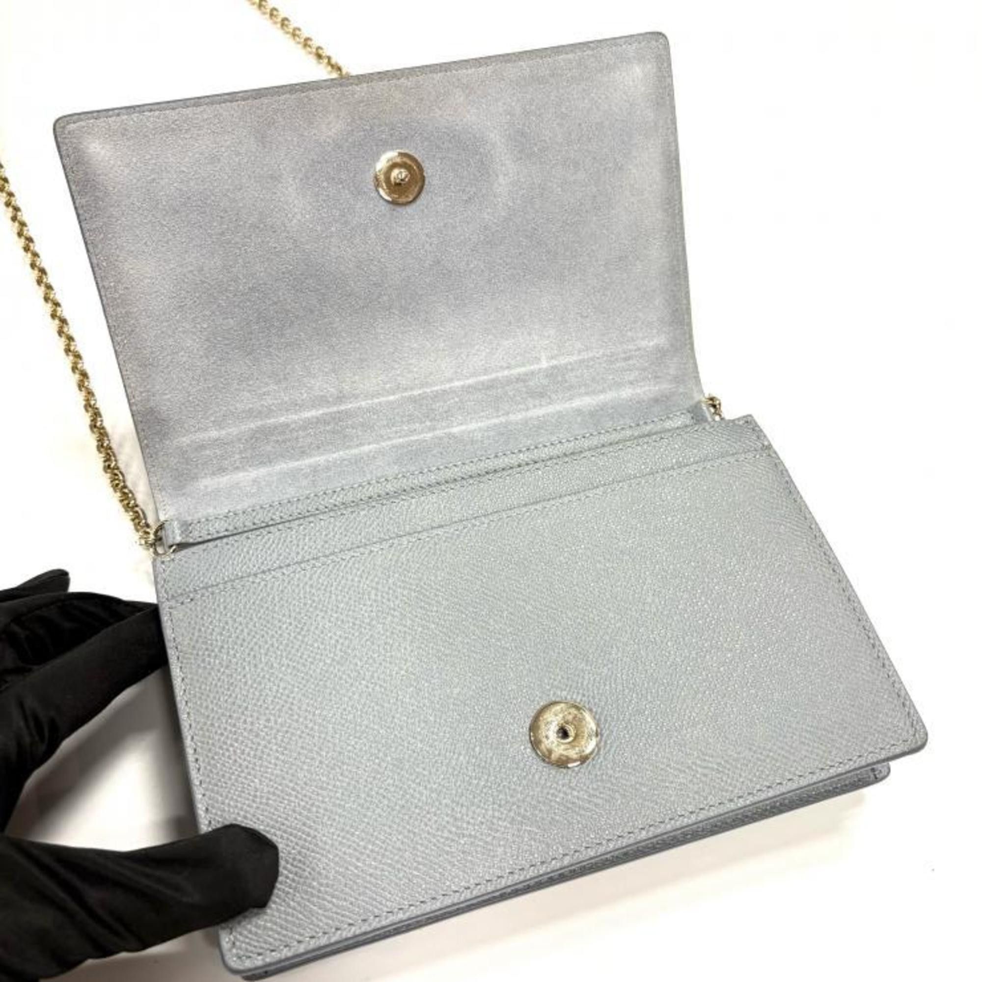 Dior Christian Dior Leather 30 Montaigne Shoulder Bag in Gray with Chain Wallet Size ONE SIZE - 4 Thumbnail