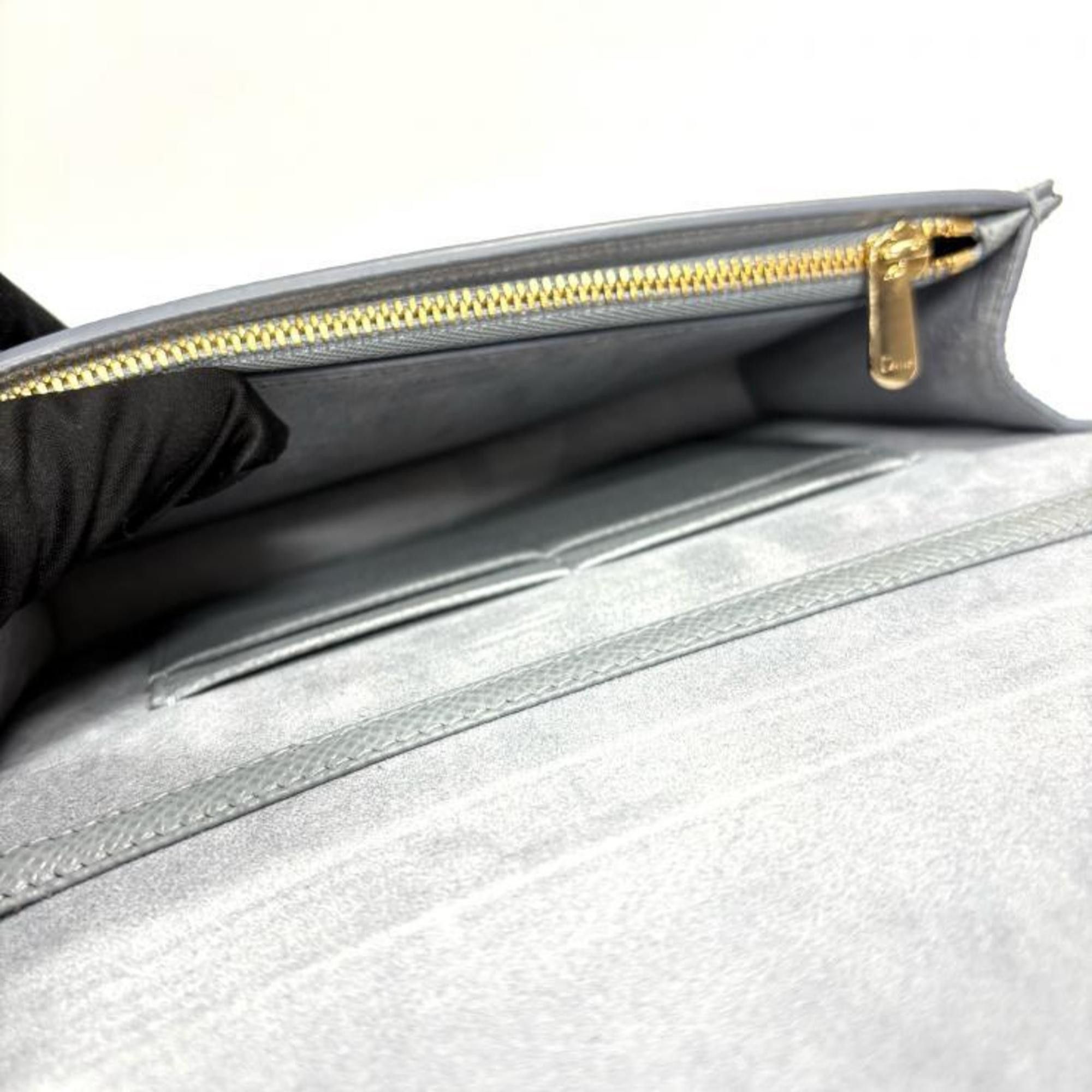 Dior Christian Dior Leather 30 Montaigne Shoulder Bag in Gray with Chain Wallet Size ONE SIZE - 5 Thumbnail