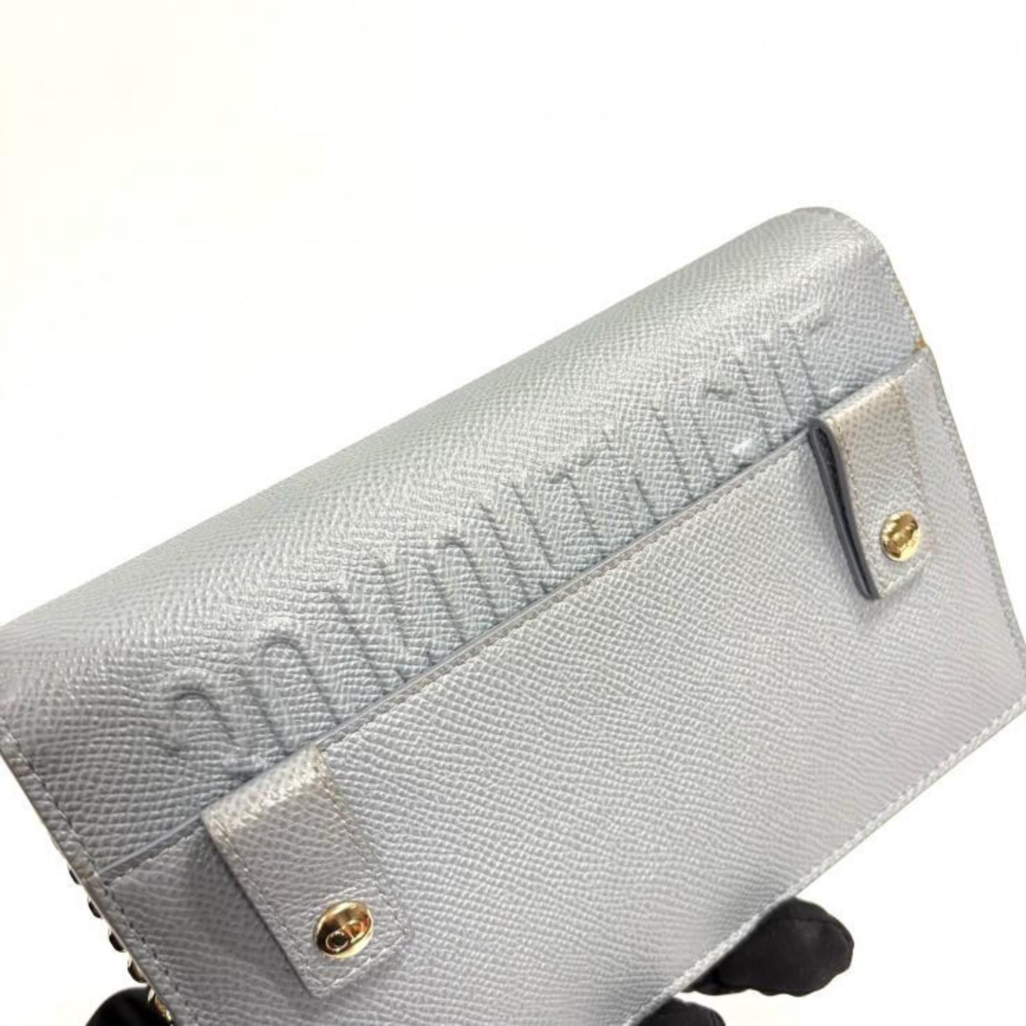 Dior Christian Dior Leather 30 Montaigne Shoulder Bag in Gray with Chain Wallet Size ONE SIZE - 9 Thumbnail