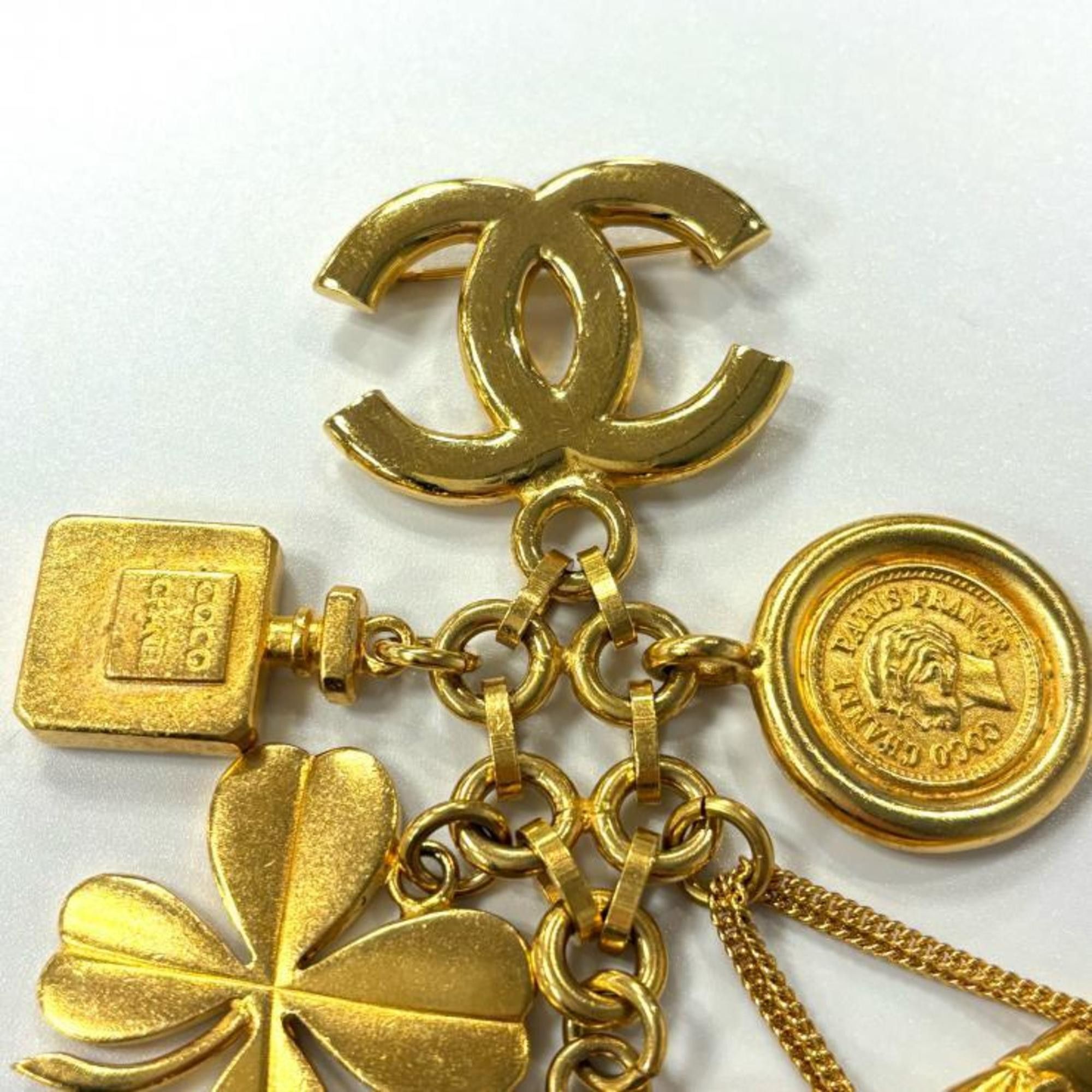 Chanel CHANEL Icon Charm Brooch Vintage 95A Coco Mark Matelasse GP Gold Size ONE SIZE - 4 Thumbnail