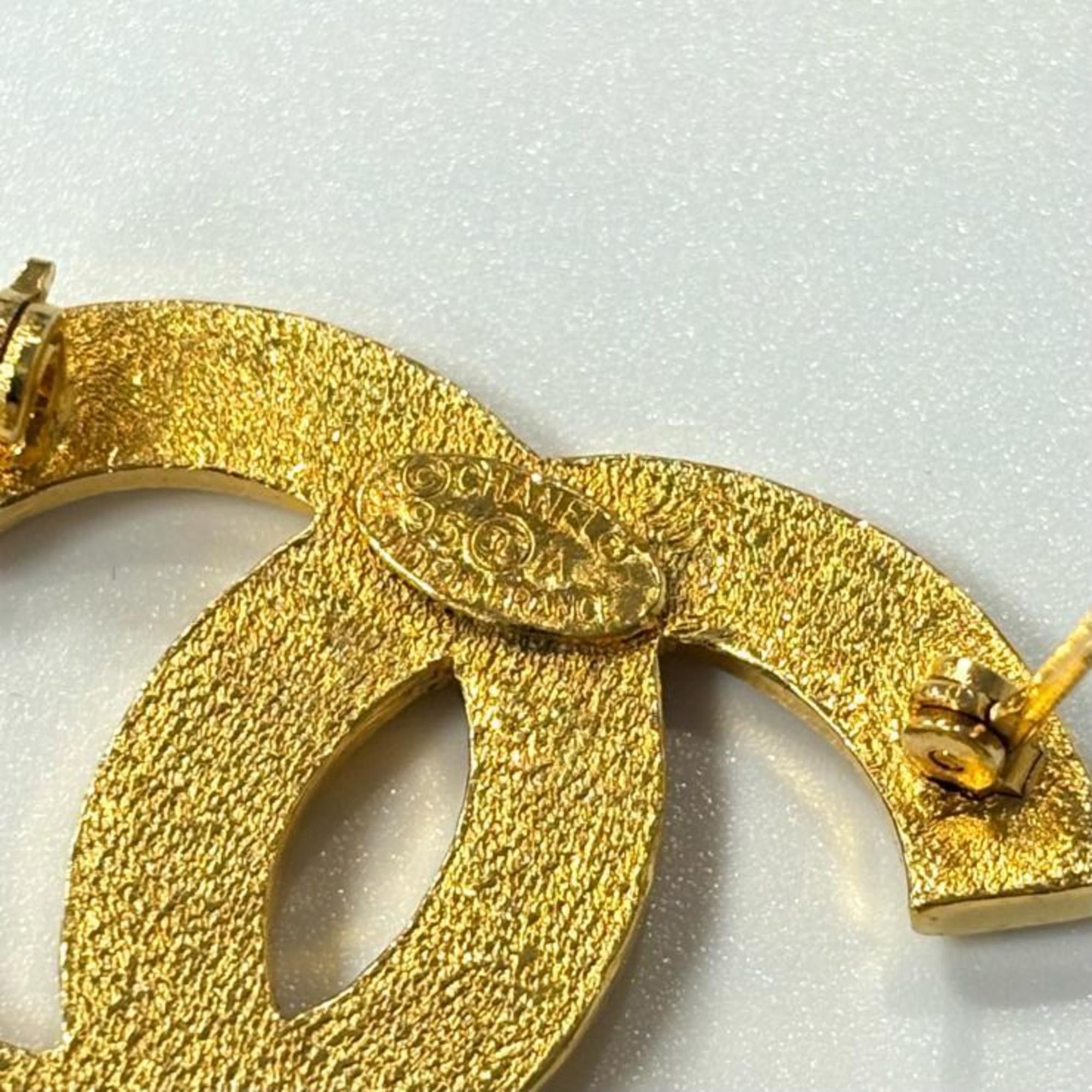 Chanel CHANEL Icon Charm Brooch Vintage 95A Coco Mark Matelasse GP Gold Size ONE SIZE - 8 Thumbnail