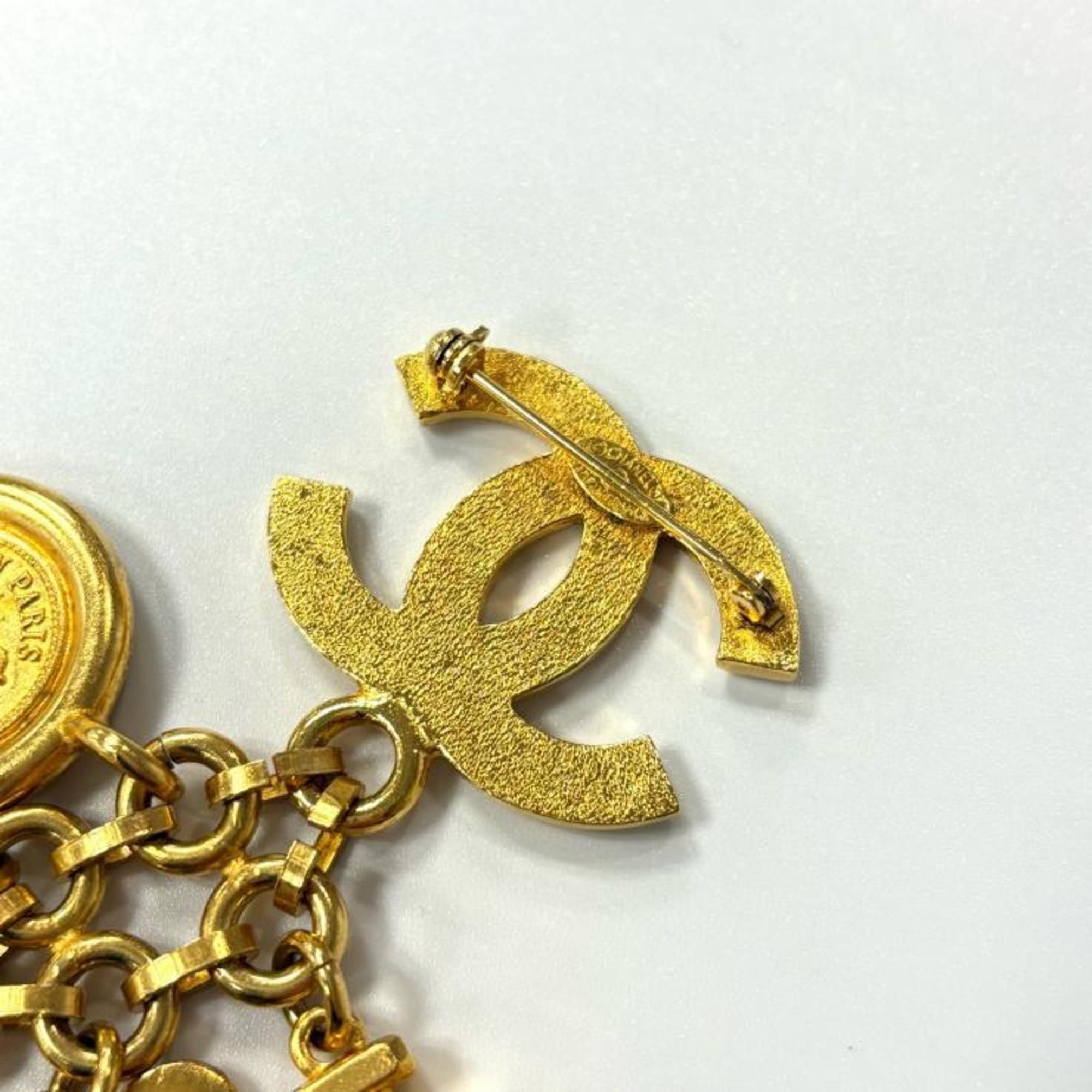 Chanel CHANEL Icon Charm Brooch Vintage 95A Coco Mark Matelasse GP Gold Size ONE SIZE - 7 Thumbnail