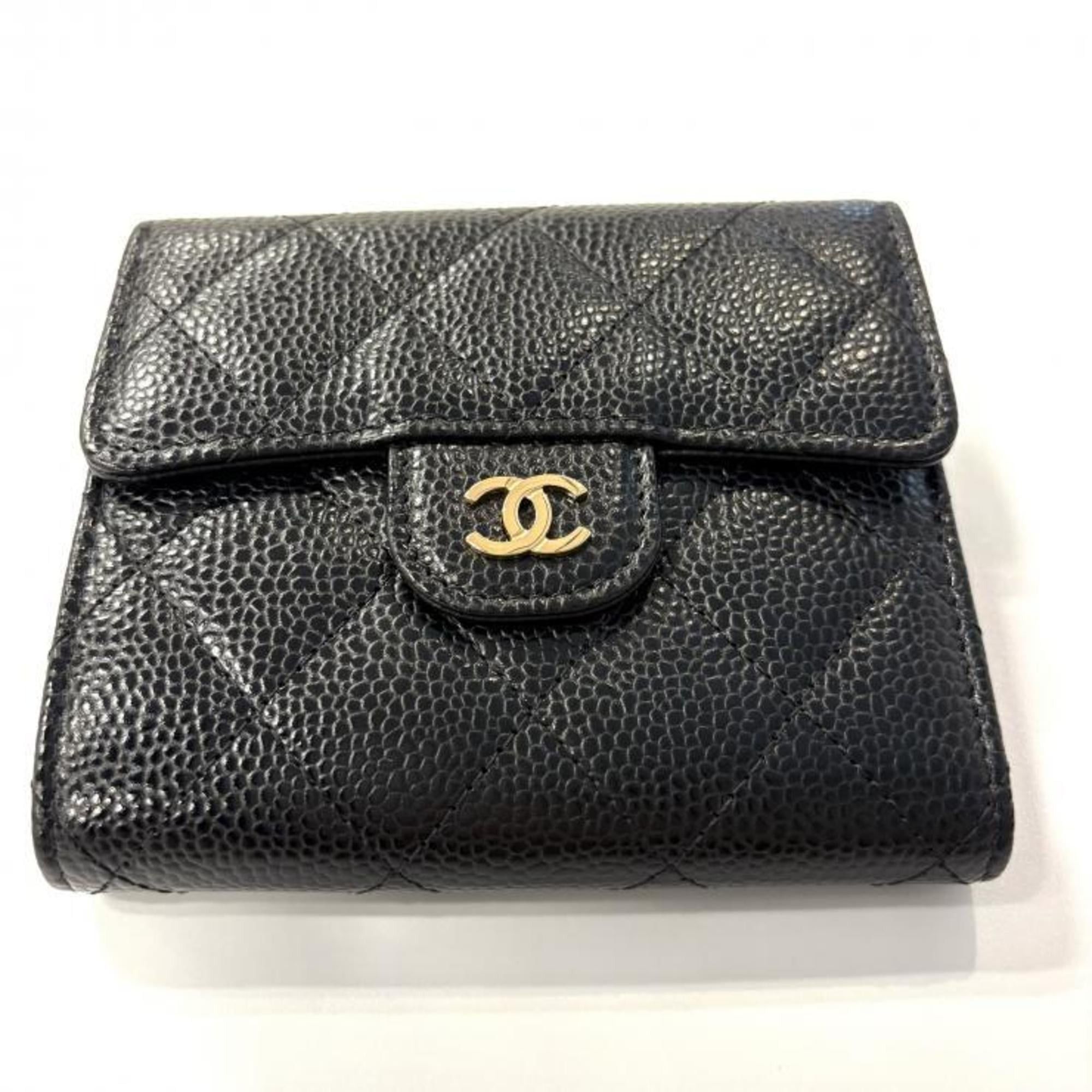 Chanel CHANEL Matelasse Classic Small Flap Wallet with Coco Mark in Caviar Leather, Black, AP0231 Size ONE SIZE - 4 Thumbnail