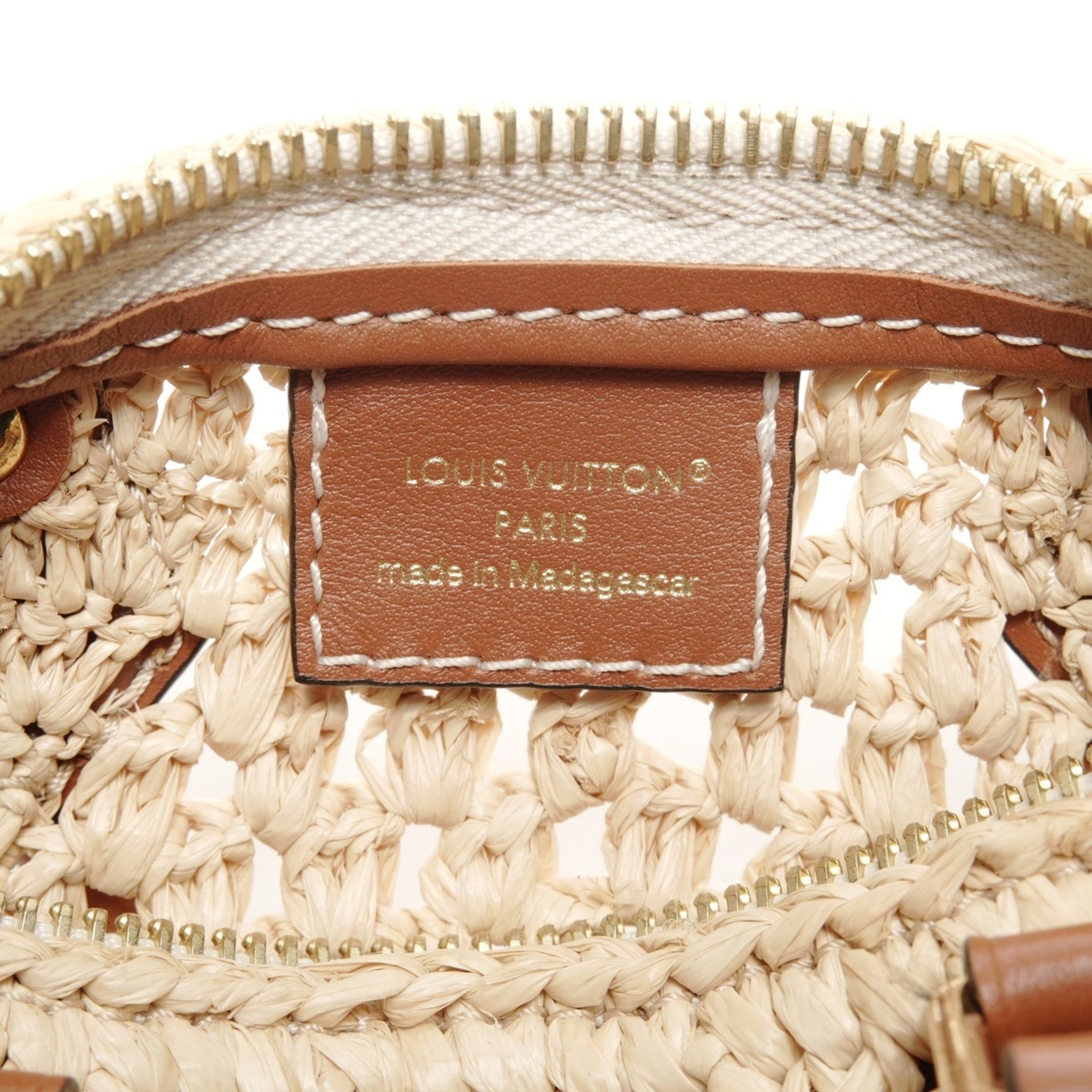 Louis Vuitton Louis Vuitton Nano Speedy Natural Tan Raffia Shoulder Bag in Beige Size ONE SIZE - 9 Thumbnail