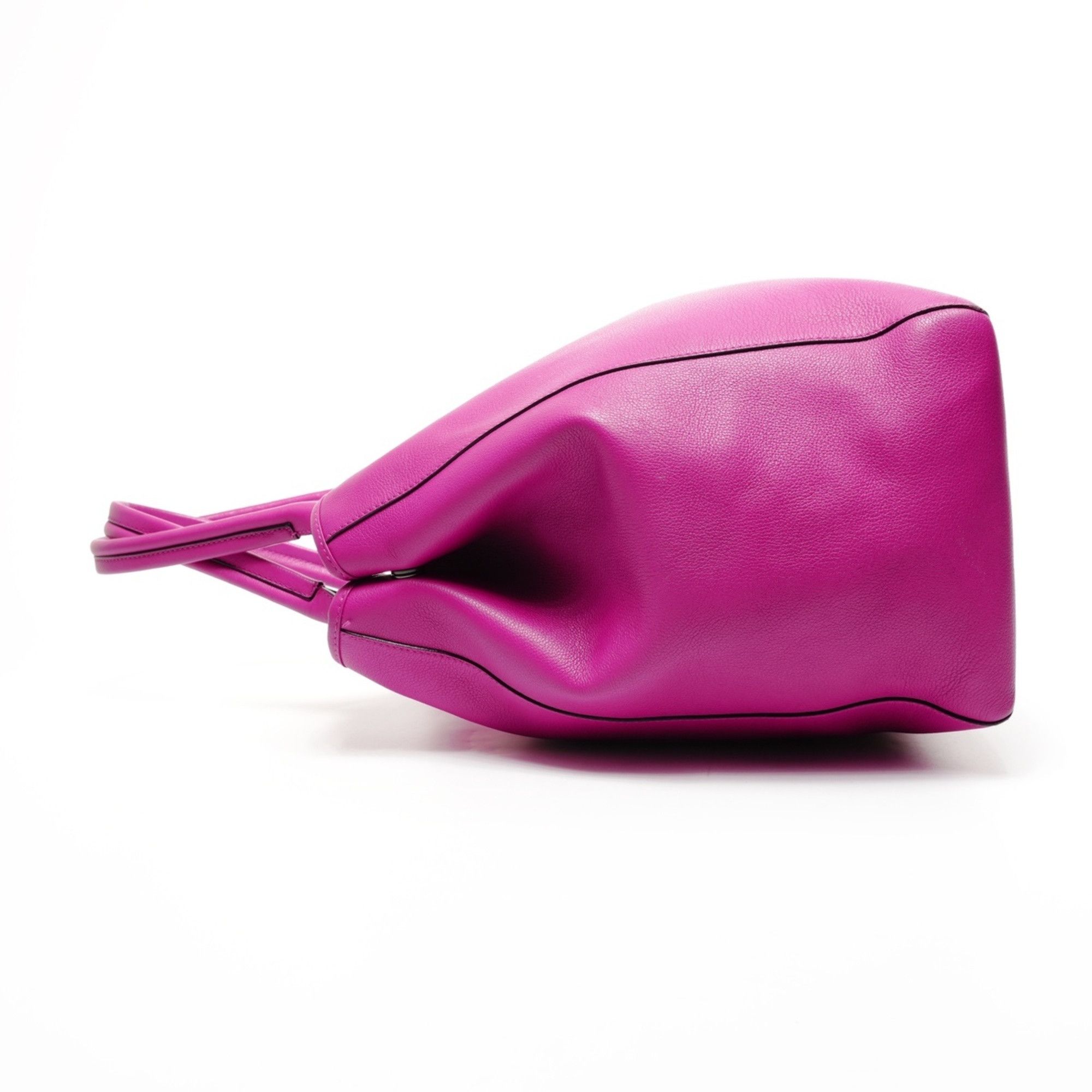 Loewe LOEWE Anagram Leather Tote Bag in Purple Size ONE SIZE - 3 Thumbnail
