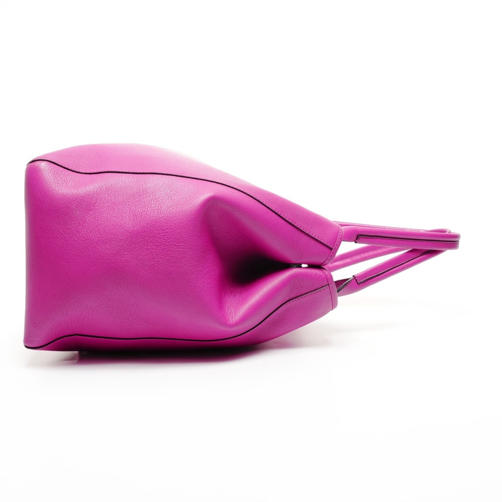 Loewe LOEWE Anagram Leather Tote Bag in Purple Size ONE SIZE - 4 Thumbnail