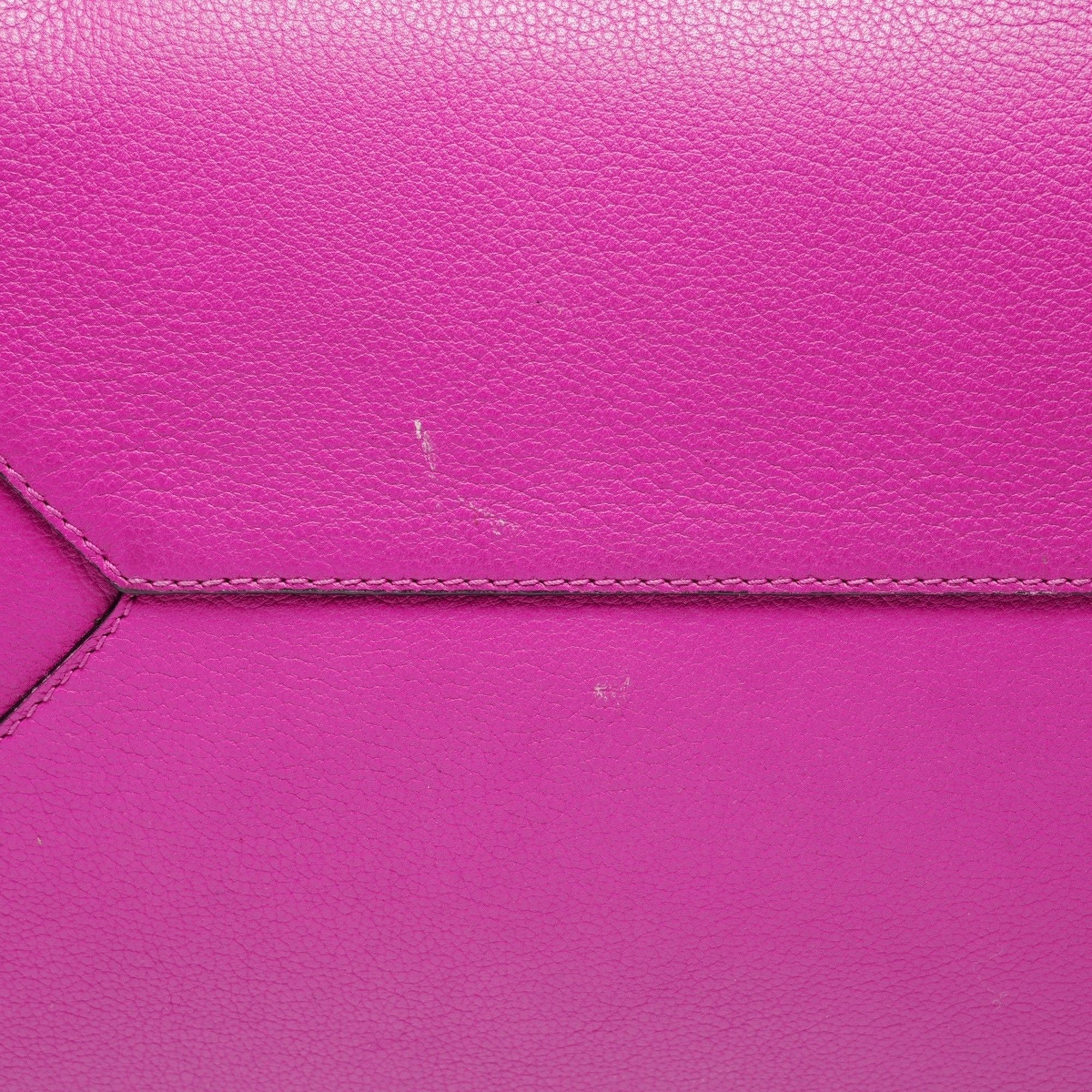Loewe LOEWE Anagram Leather Tote Bag in Purple Size ONE SIZE - 12 Thumbnail