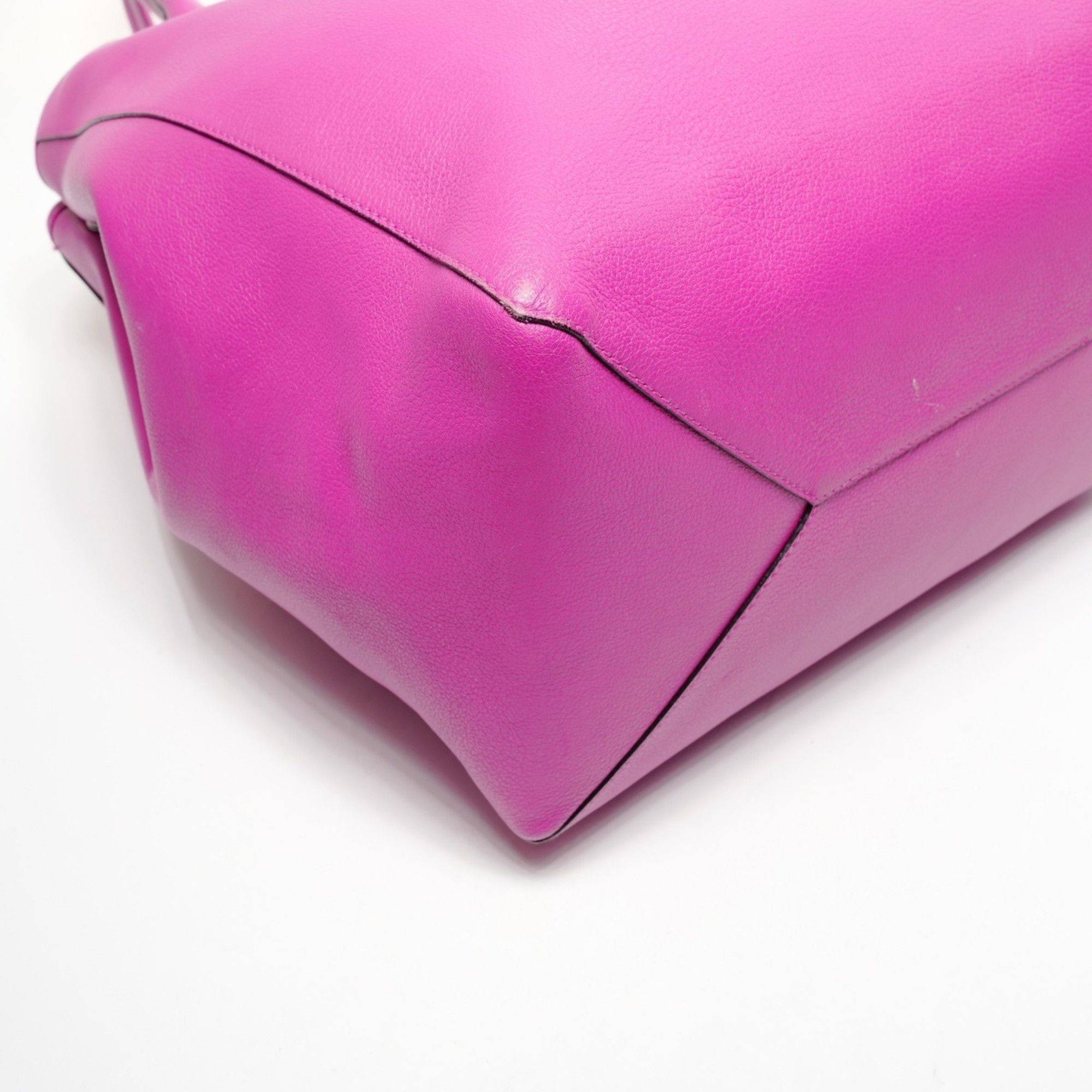Loewe LOEWE Anagram Leather Tote Bag in Purple Size ONE SIZE - 5 Thumbnail
