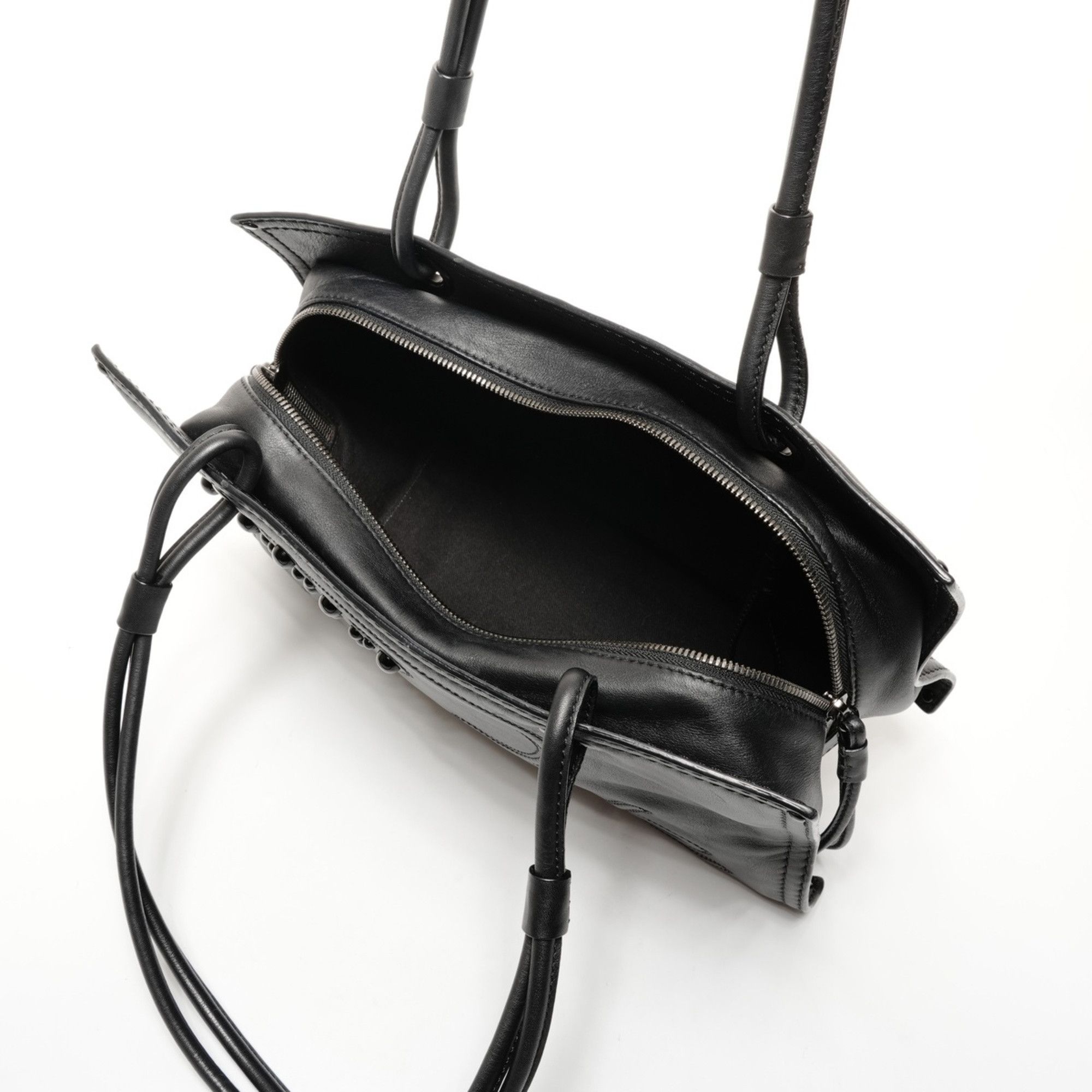 Loewe LOEWE logo leather tote bag shoulder black Size ONE SIZE - 10 Thumbnail
