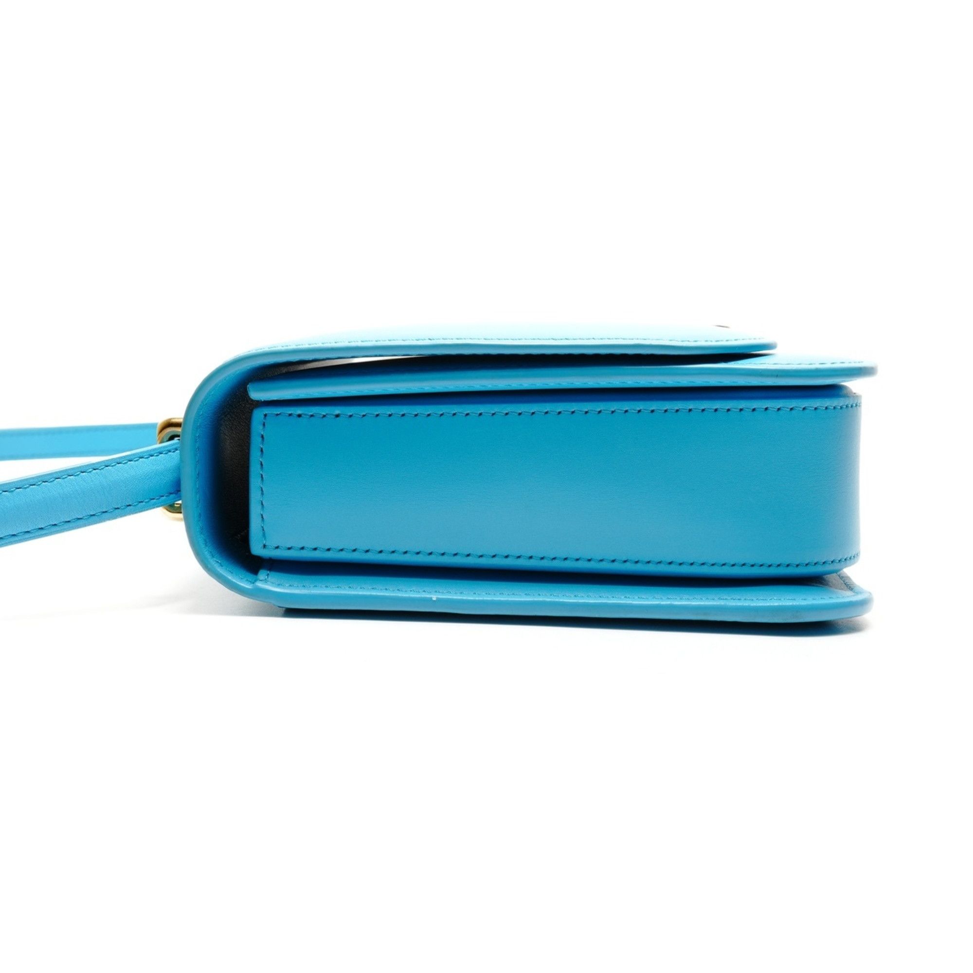 Loewe LOEWE Goya Medium Leather Turquoise Shoulder Bag in Blue Size ONE SIZE - 3 Thumbnail