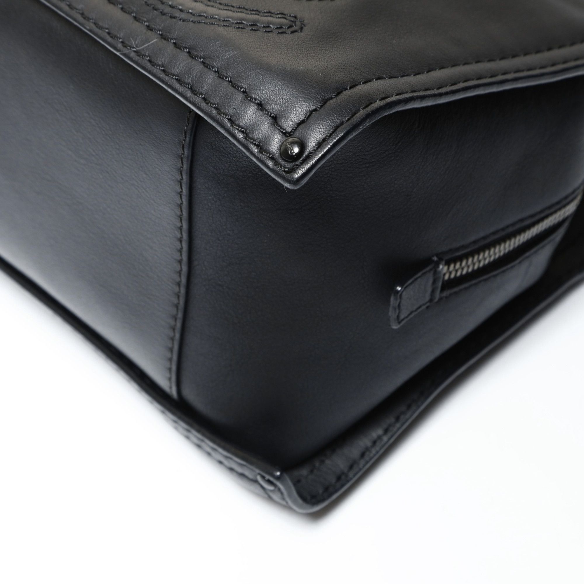 Loewe LOEWE Shopper Bag Handbag Logo Leather Anagram Tote Black Size ONE SIZE - 6 Thumbnail
