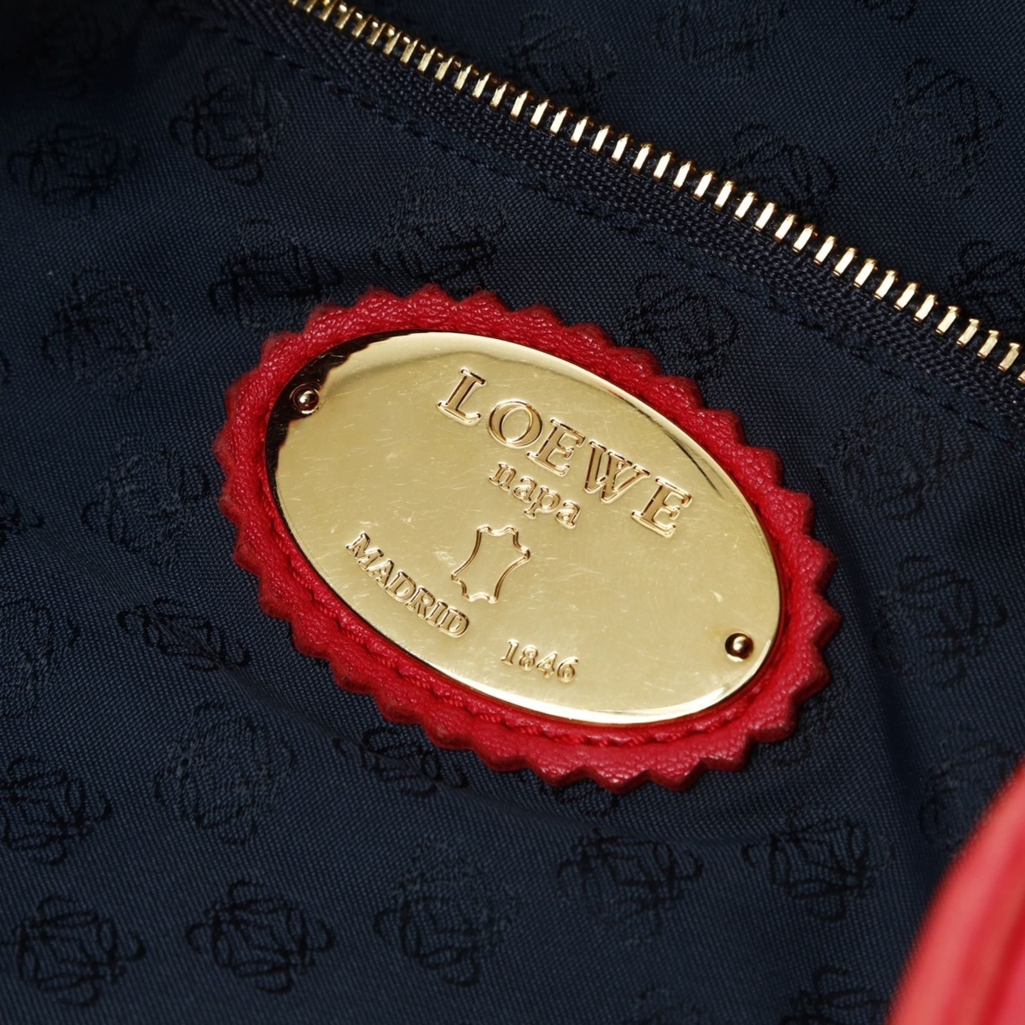 Loewe LOEWE Soft Leather Anagram Shoulder Bag in Red Size ONE SIZE - 10 Thumbnail