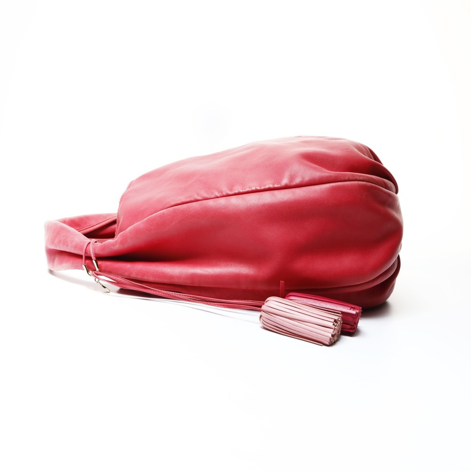 Loewe LOEWE Soft Leather Anagram Shoulder Bag in Red Size ONE SIZE - 3 Thumbnail