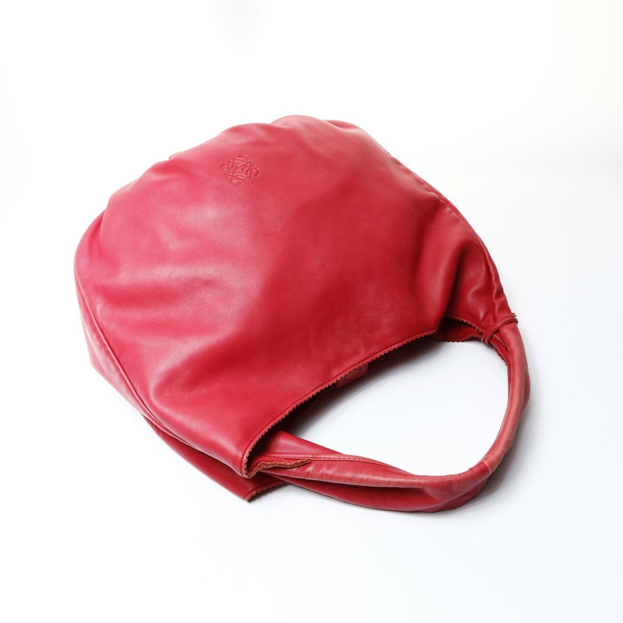 Loewe LOEWE Soft Leather Anagram Shoulder Bag in Red Size ONE SIZE - 9 Thumbnail