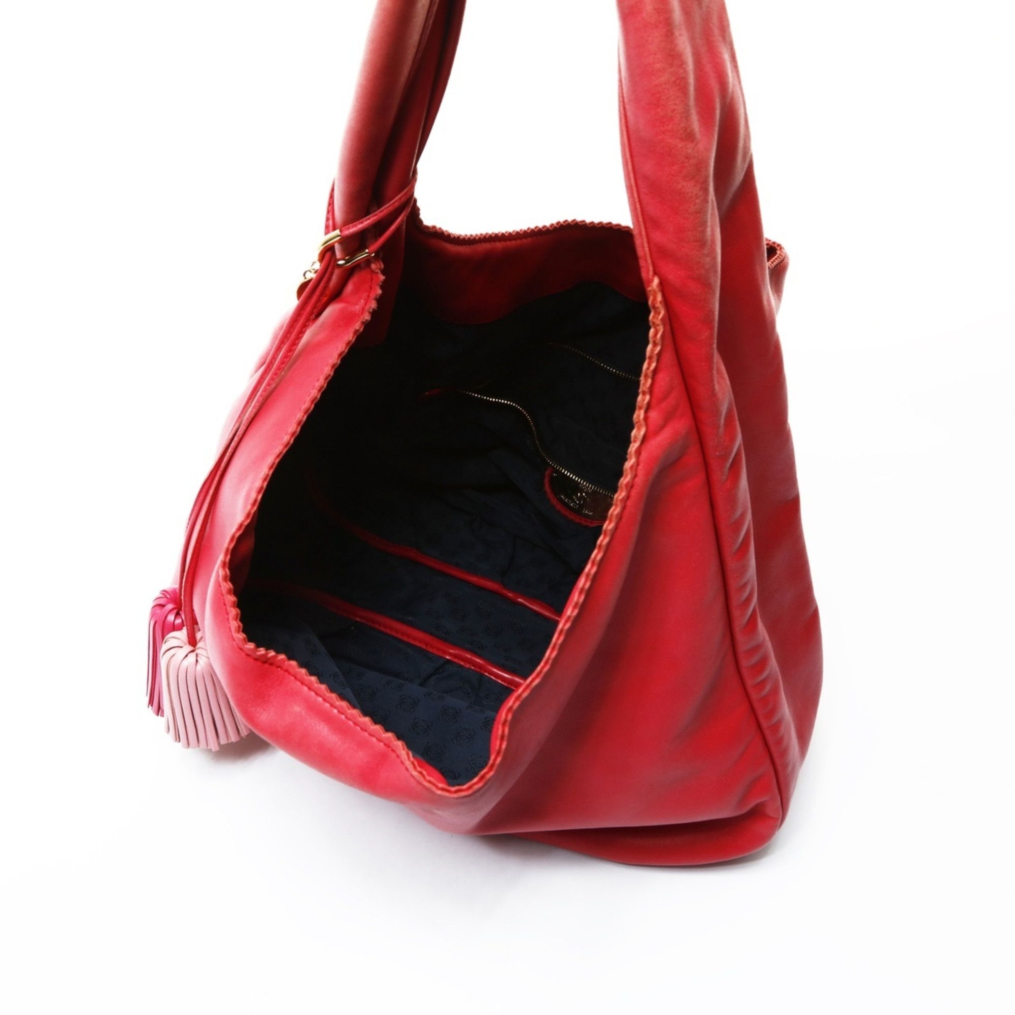 Loewe LOEWE Soft Leather Anagram Shoulder Bag in Red Size ONE SIZE - 11 Thumbnail