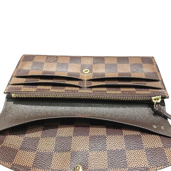 Louis Vuitton Louis Vuitton Louis Vuitton Portefeuille Emilie Damier Long Wallet Textile Long Wallet N63019 DUTY FREE for USA Size ONE SIZE - 7 Thumbnail