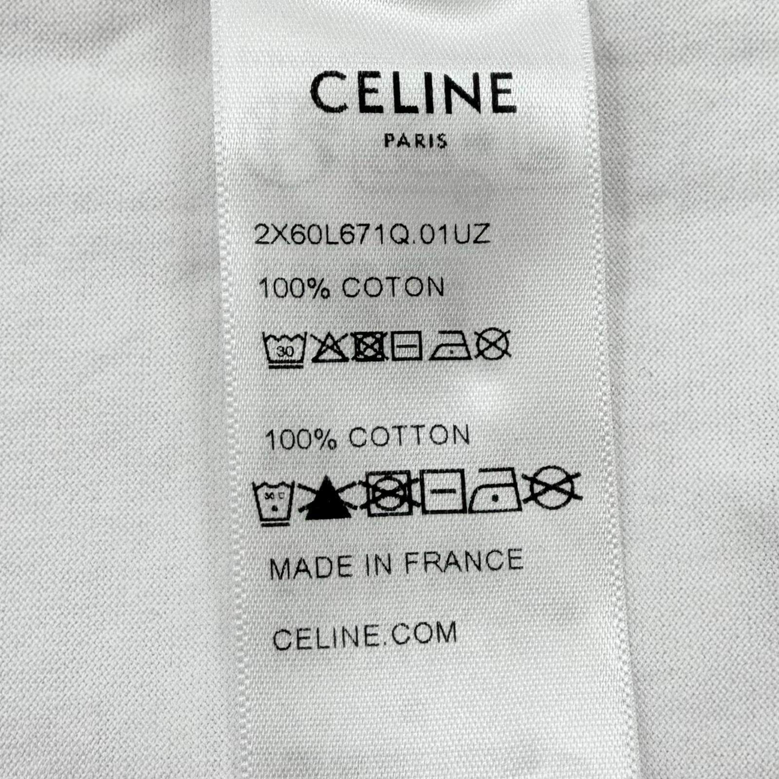 Celine Celine Celine Cotton Short Sleeve T Shirt Textile T-Shirts 2X60L671Q DUTY FREE for USA Size ONE SIZE - 8 Thumbnail
