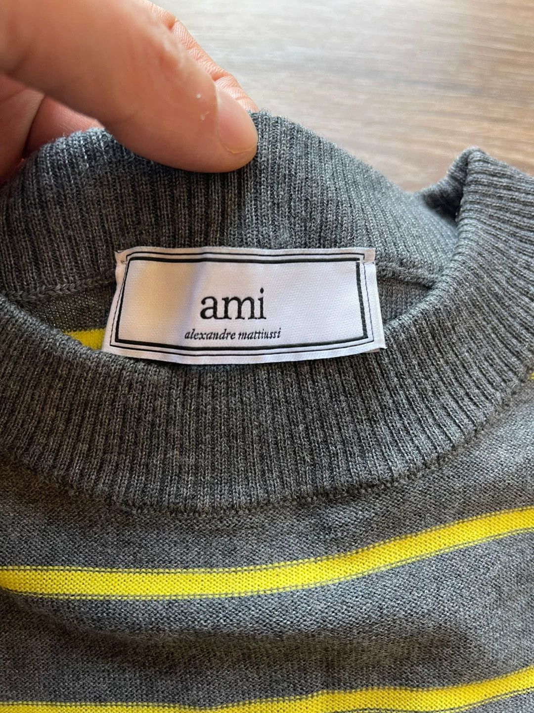 AMI ami Striped Yellow Gray Wool Item Size US M / EU 48-50 / 2 - 4 Thumbnail