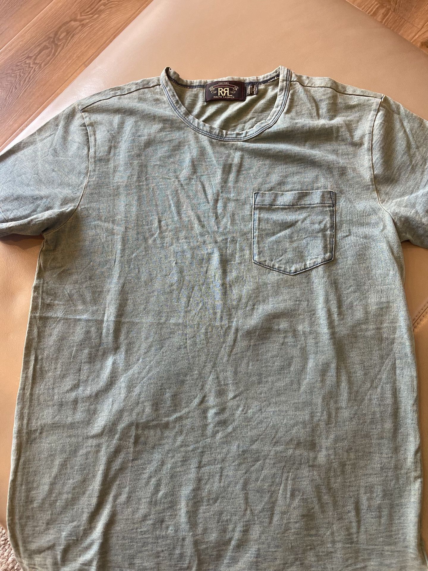 RRL Ralph Lauren RRL Indigo Heavy Washed Tee Size US L / EU 52-54 / 3 - 2 Thumbnail