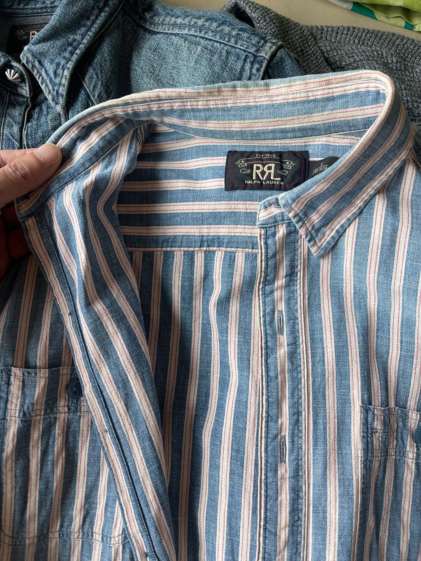 RRL Ralph Lauren RRL Double RL Western Stripe Shirt Size US S / EU 44-46 / 1 - 2 Thumbnail
