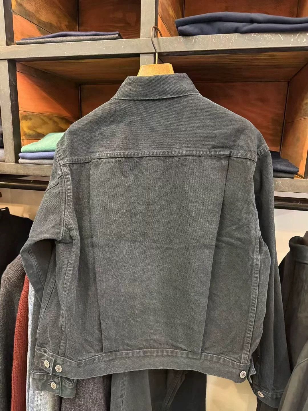 A.PRESSE APRESSE Black Denim Jacket Size US M / EU 48-50 / 2 - 2 Thumbnail