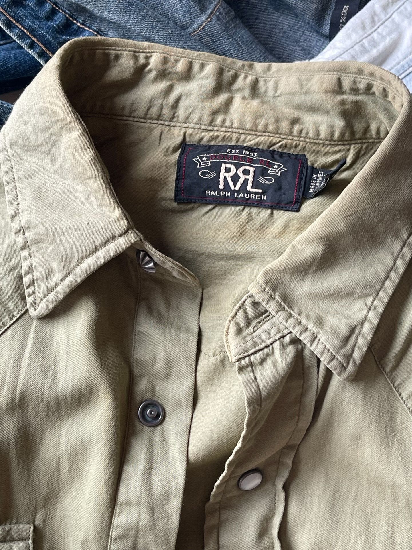 RRL Ralph Lauren RRL Slim Fit Twill Western Shirt Size US S / EU 44-46 / 1 - 5 Thumbnail