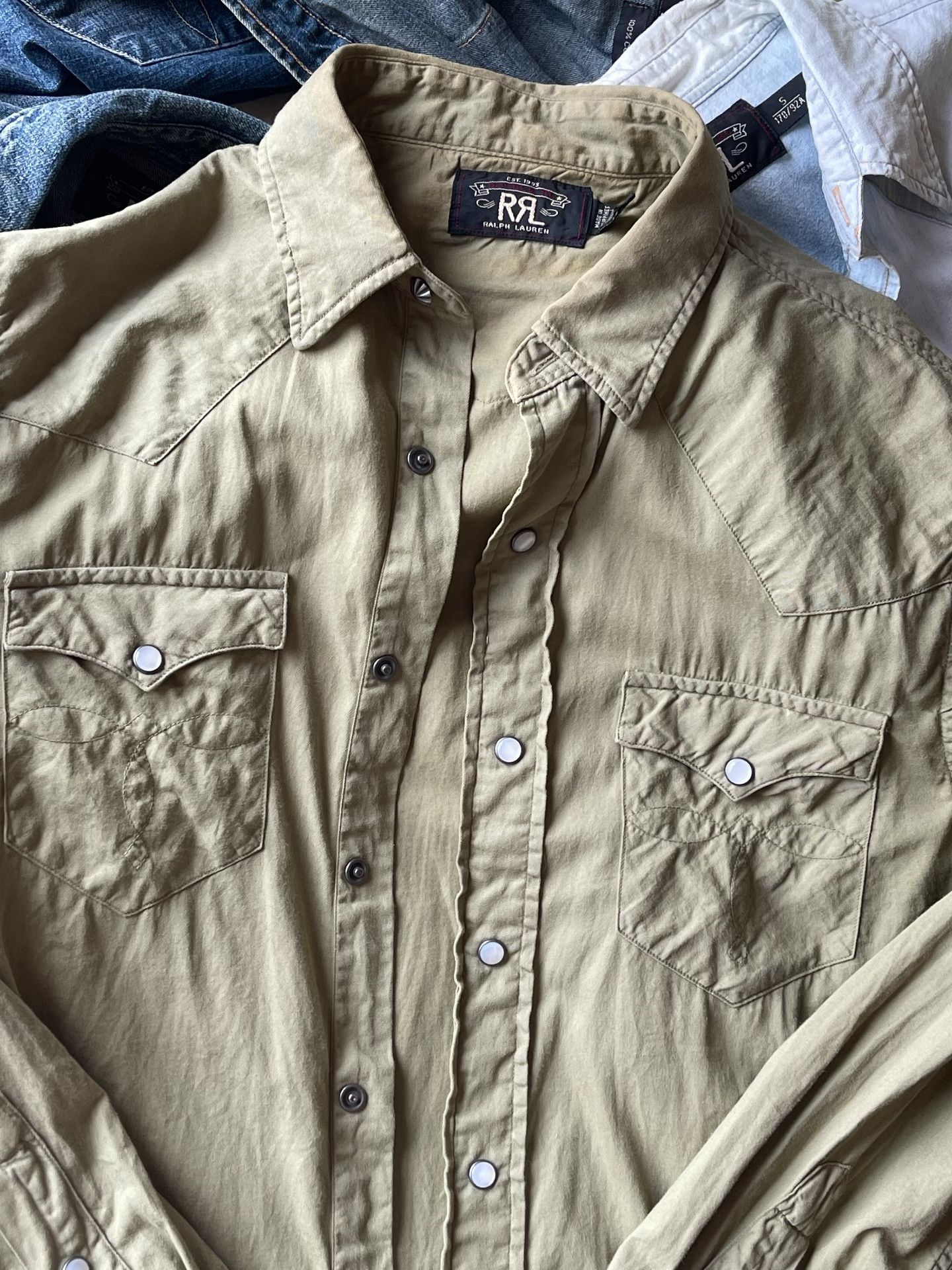 RRL Ralph Lauren RRL Slim Fit Twill Western Shirt Size US S / EU 44-46 / 1 - 3 Thumbnail