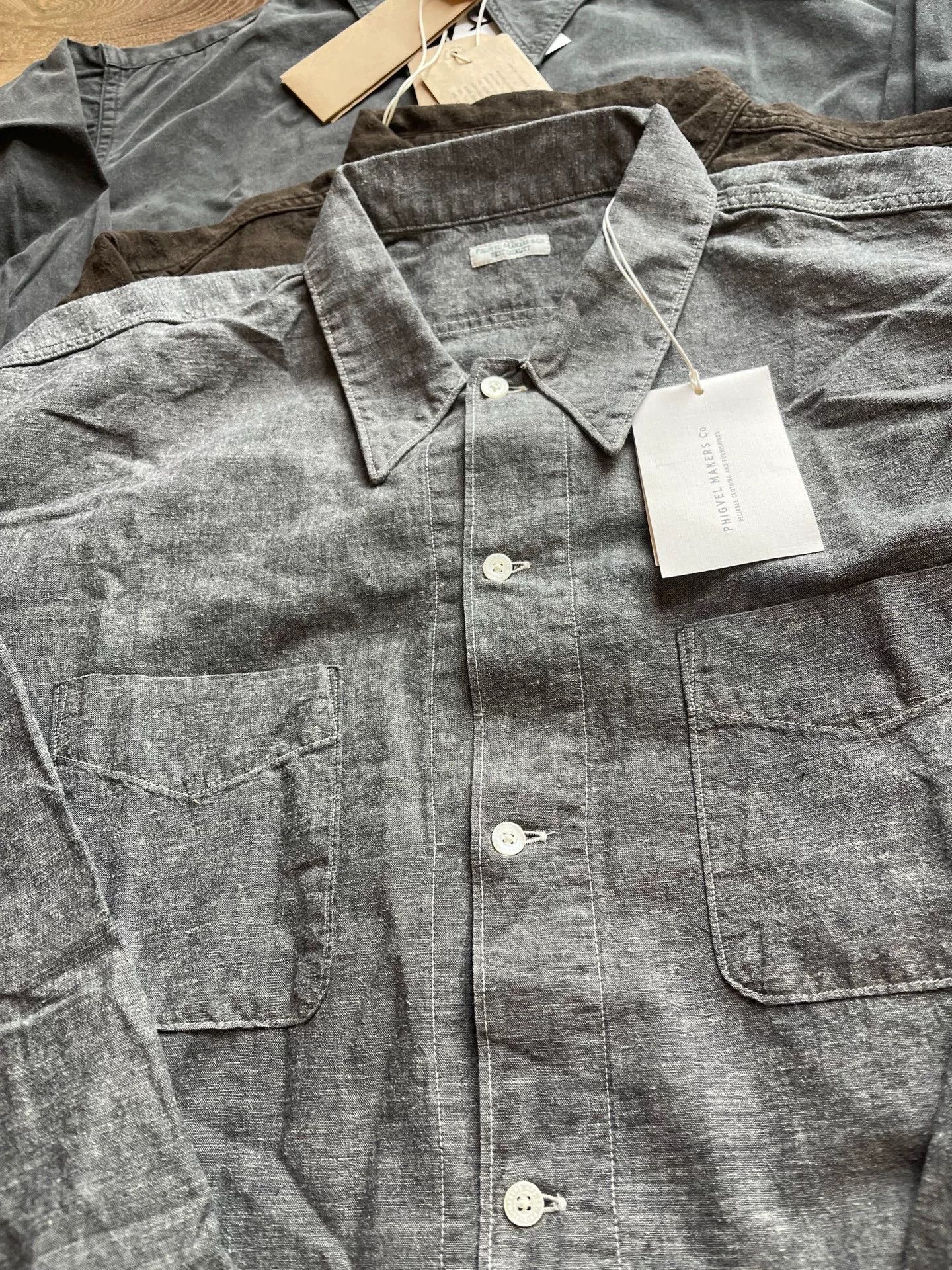 PHIGVEL MAKERS & Co. Phigvel Makers Chambray Workaday Shirt Size US L / EU 52-54 / 3 - 3 Thumbnail