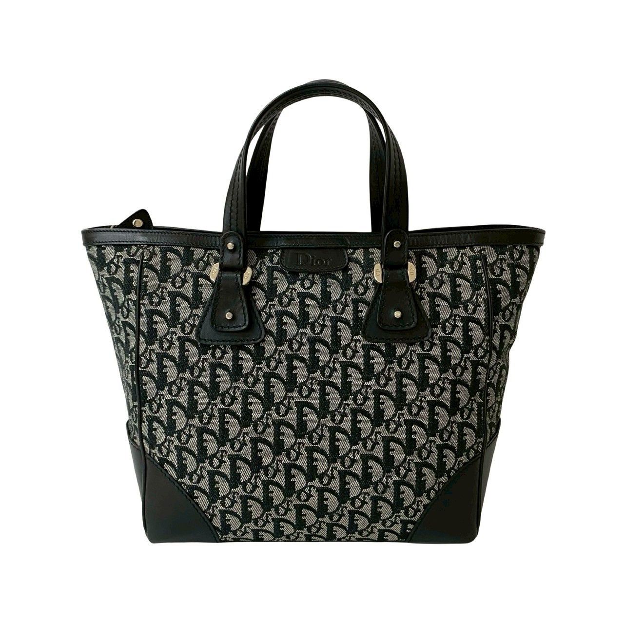 Dior Dior Christian Dior Trotter Canvas Leather Handbag Glass Tote Bag DUTY FREE for USA Size ONE SIZE - 2 Thumbnail