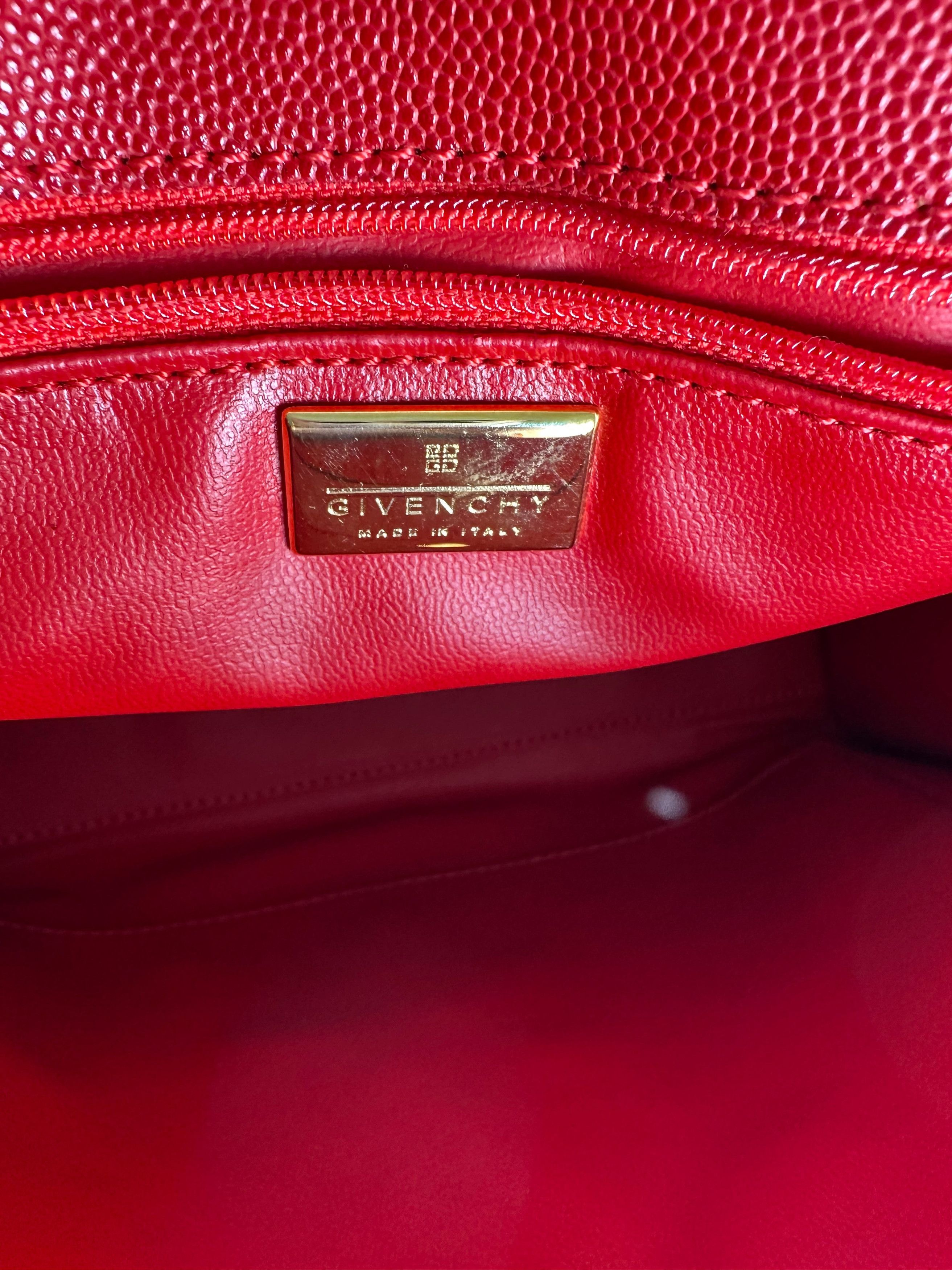 Givenchy Vintage Leather Canvas Multiway Bag Red Size ONE SIZE - 4 Thumbnail