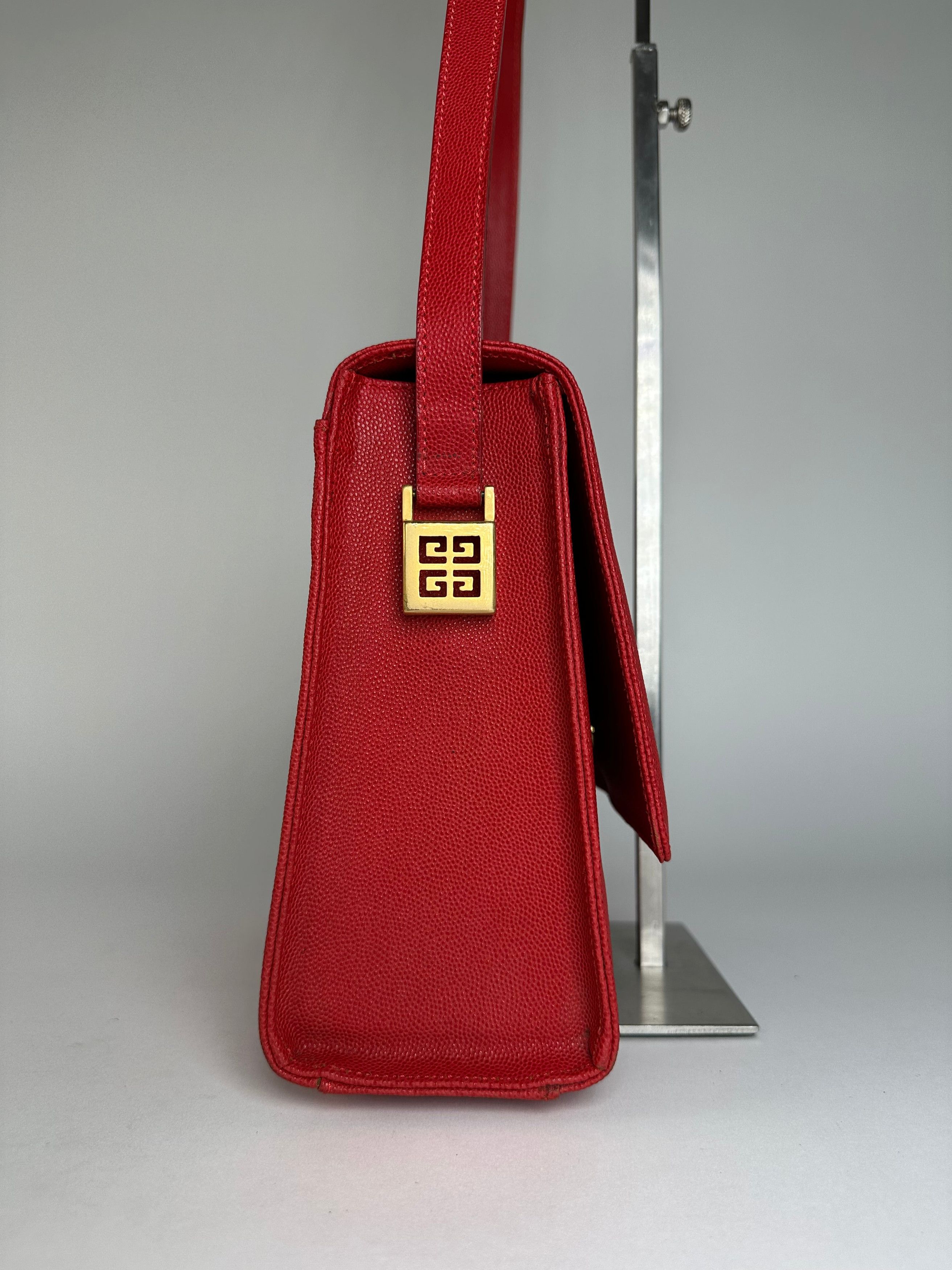 Givenchy Vintage Leather Canvas Multiway Bag Red Size ONE SIZE - 8 Thumbnail