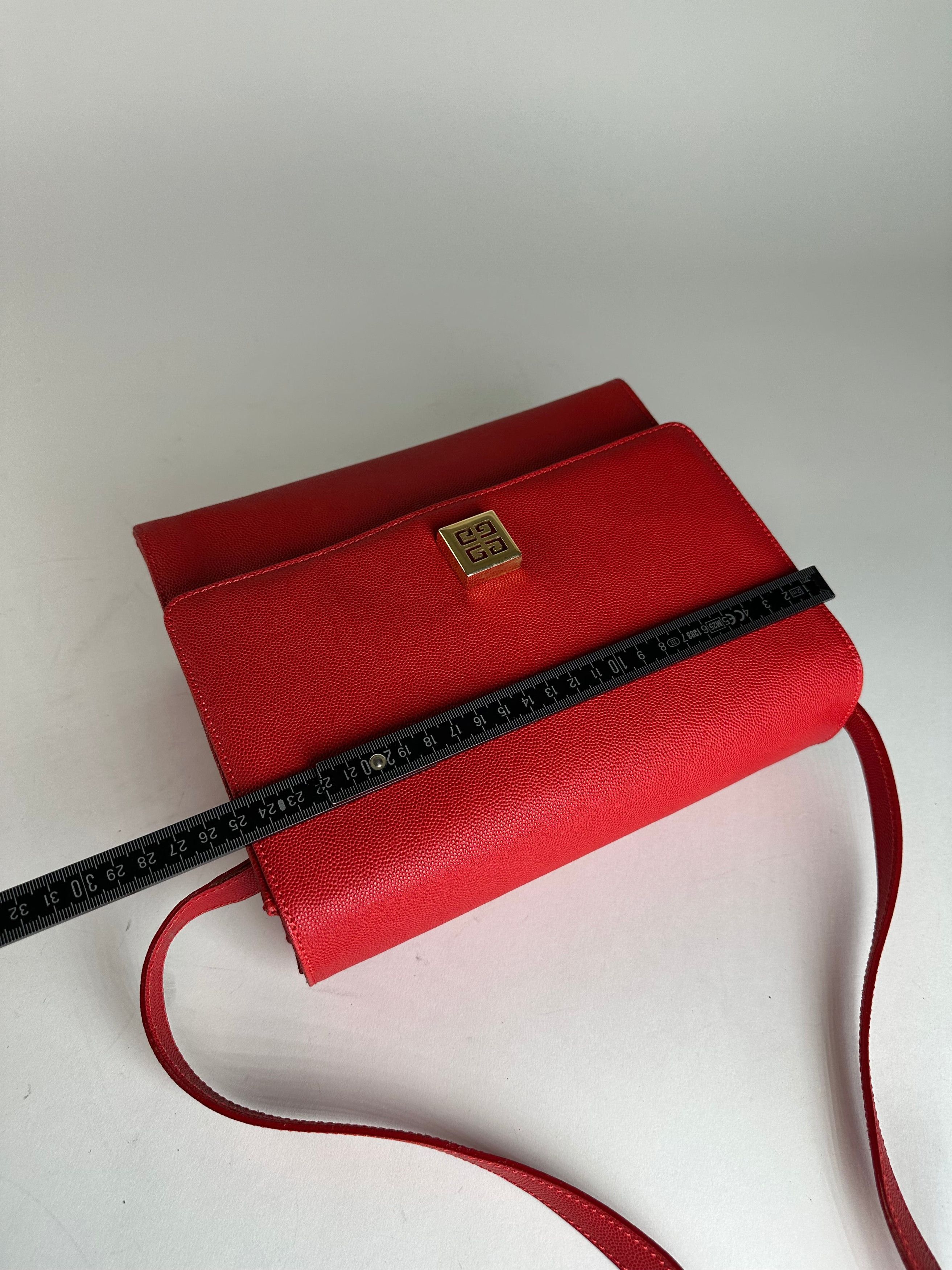 Givenchy Vintage Leather Canvas Multiway Bag Red Size ONE SIZE - 14 Thumbnail