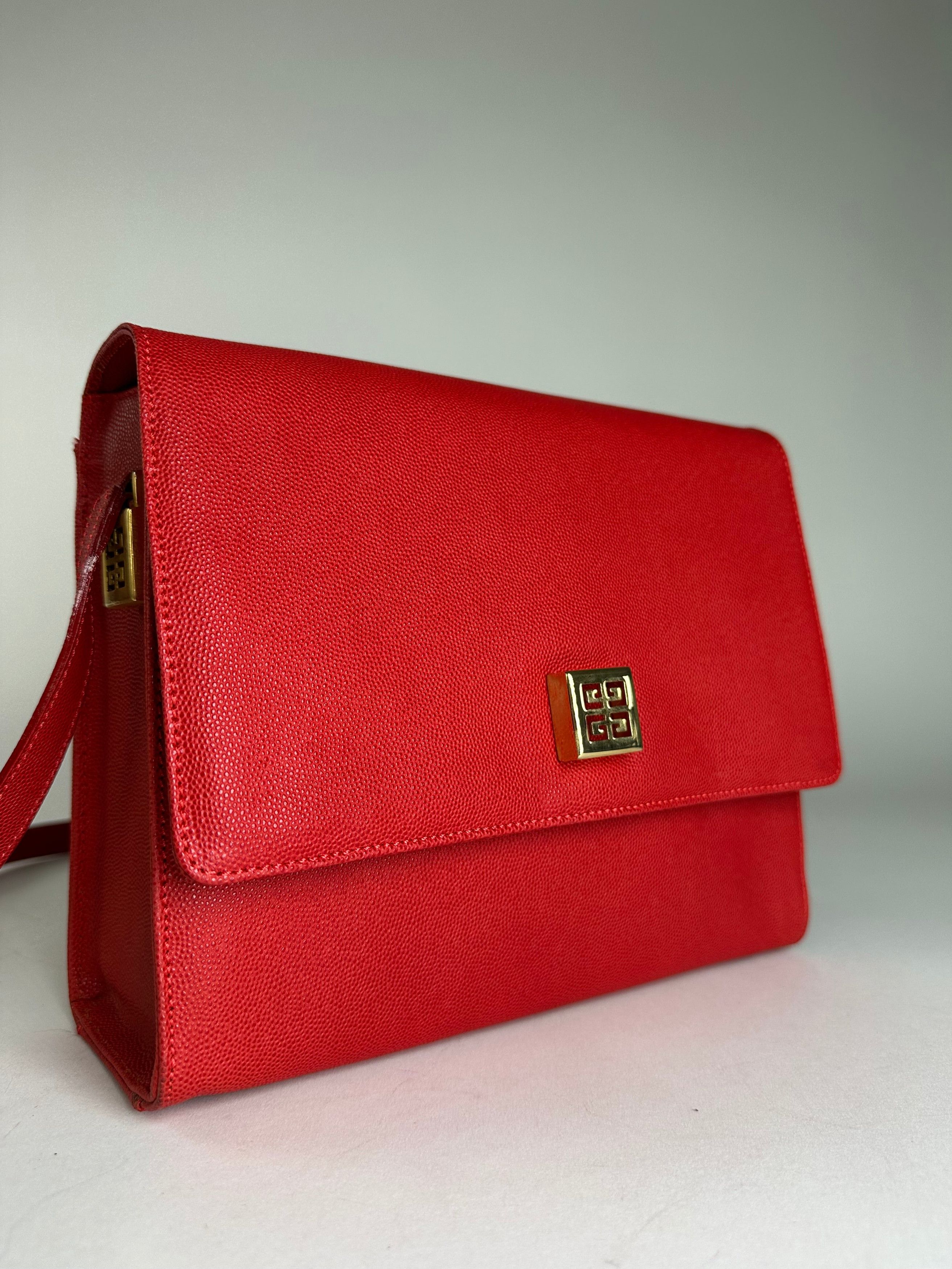 Givenchy Vintage Leather Canvas Multiway Bag Red Size ONE SIZE - 10 Thumbnail