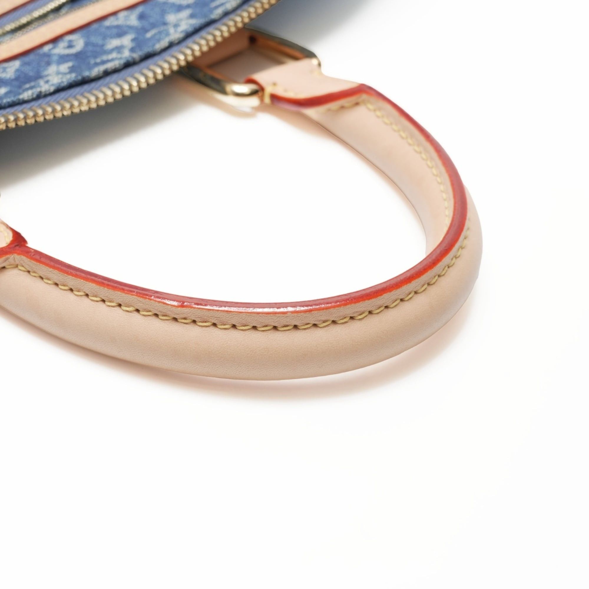 Louis Vuitton Louis Vuitton 2022-2025 Monogram Denim Keepall Bandouliere 45 Boston Bag in Navy Size ONE SIZE - 12 Thumbnail