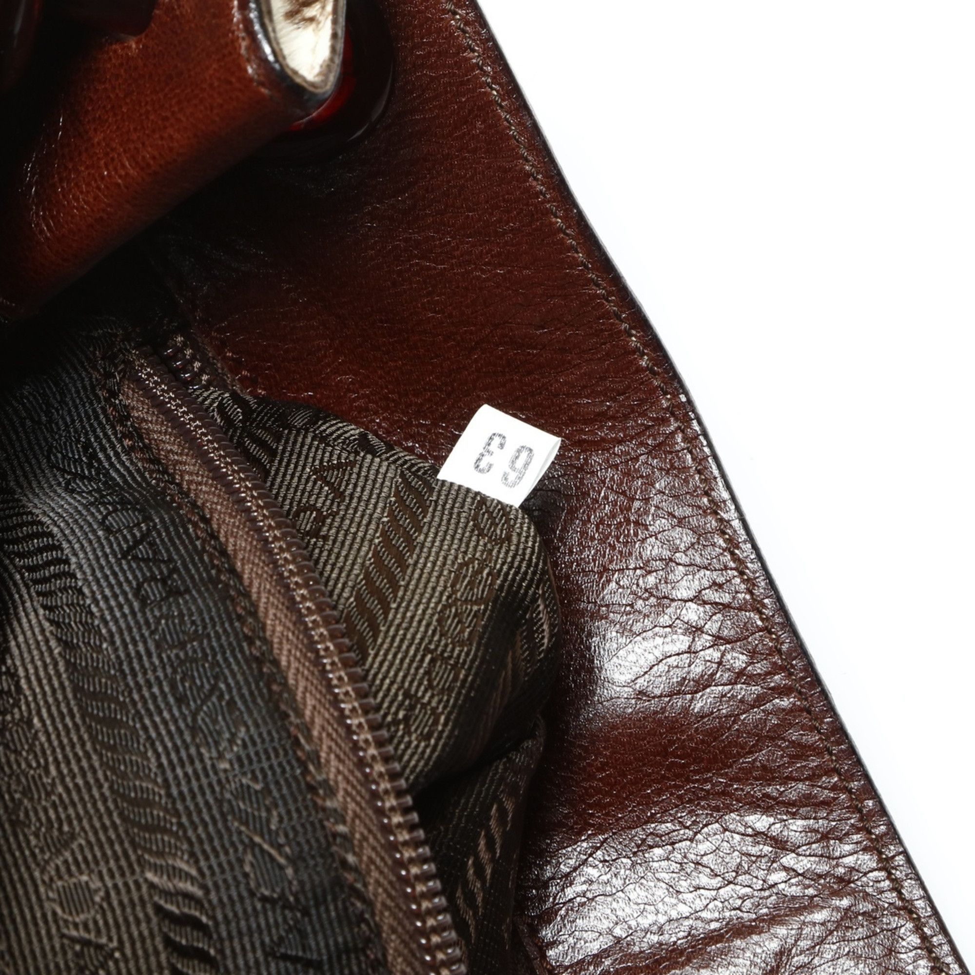 Prada Prada ponytail and leopard print chain shoulder bag in brown Size ONE SIZE - 11 Thumbnail