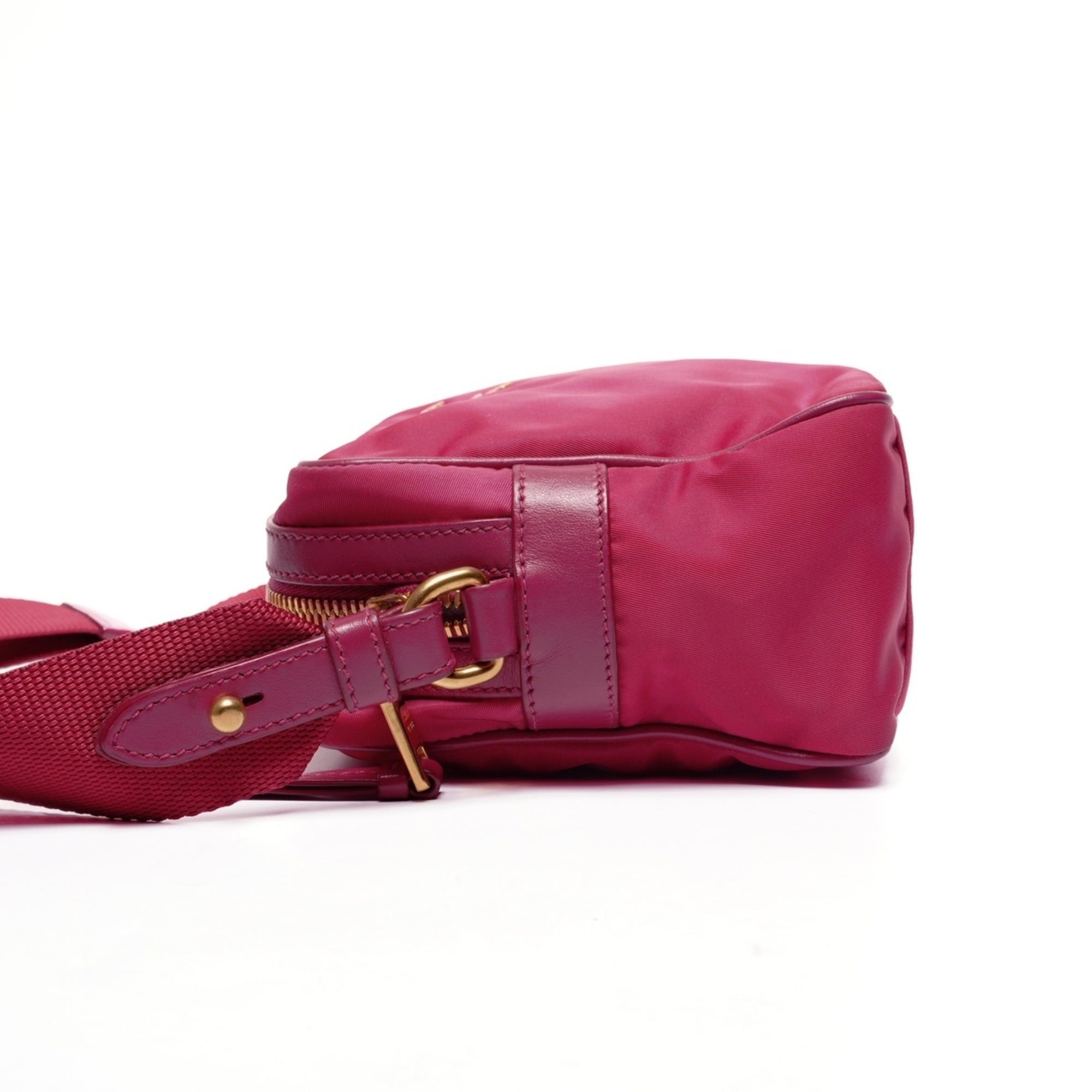 Prada Prada Nylon Camera Shoulder Bag in Pink Size ONE SIZE - 3 Thumbnail