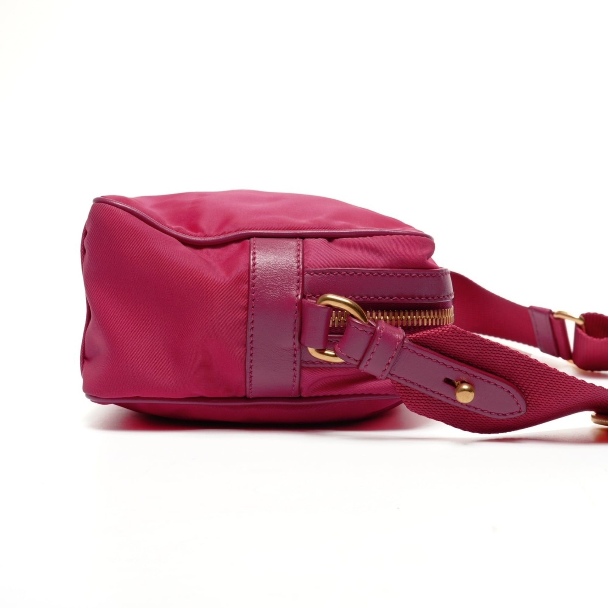 Prada Prada Nylon Camera Shoulder Bag in Pink Size ONE SIZE - 4 Thumbnail