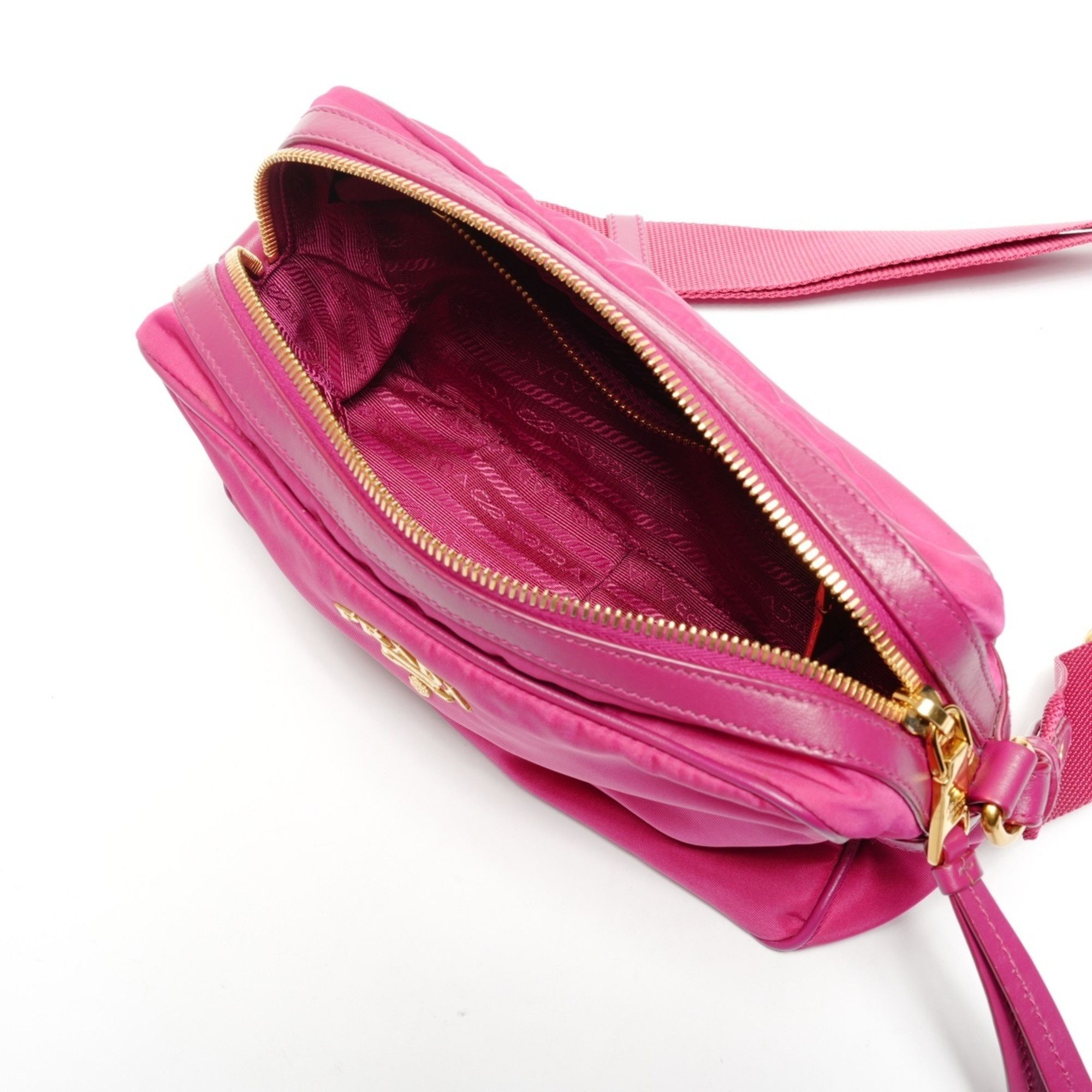 Prada Prada Nylon Camera Shoulder Bag in Pink Size ONE SIZE - 11 Thumbnail