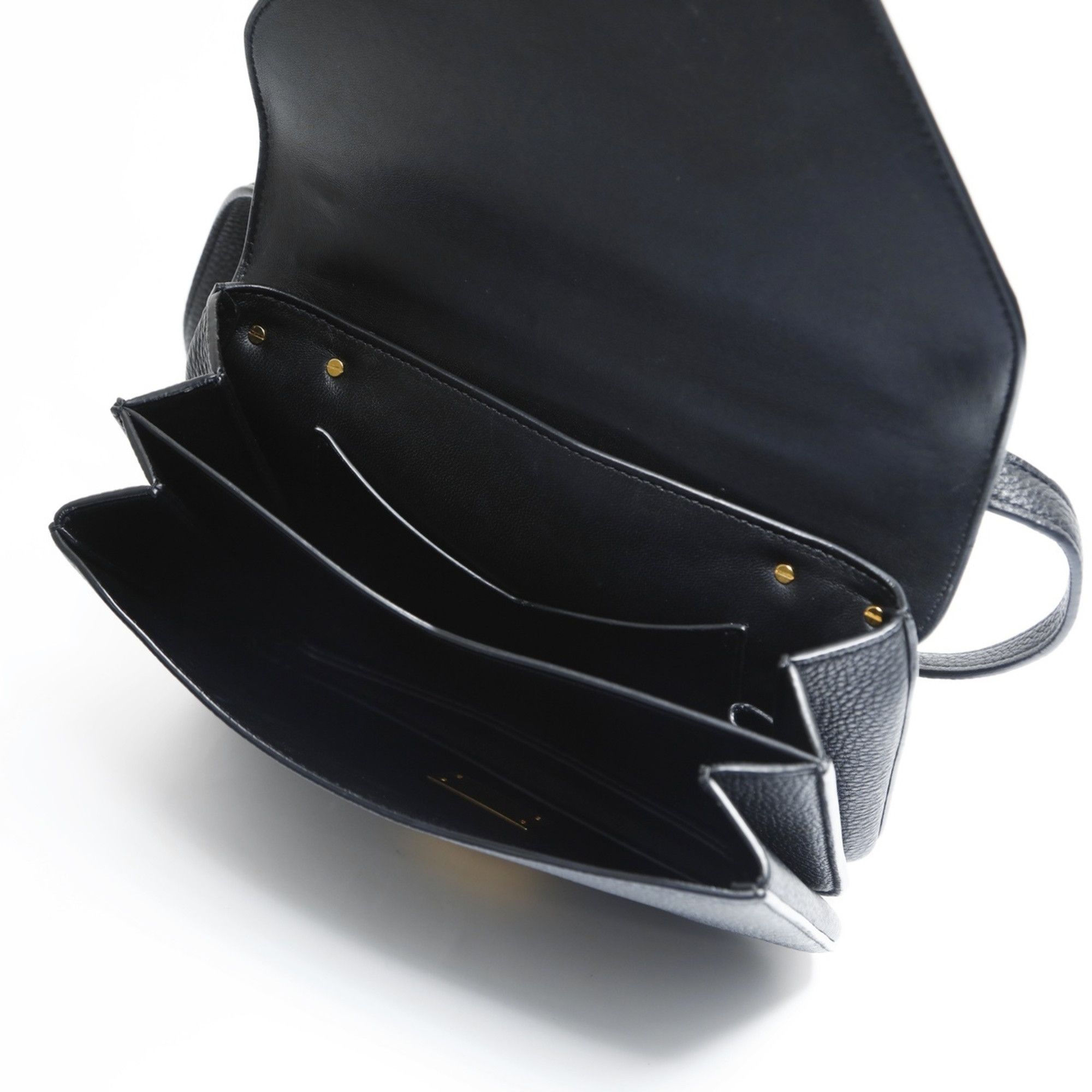 Bottega Veneta Bottega Veneta Leather Mount Envelope Chain Shoulder Bag in Black Size ONE SIZE - 5 Thumbnail
