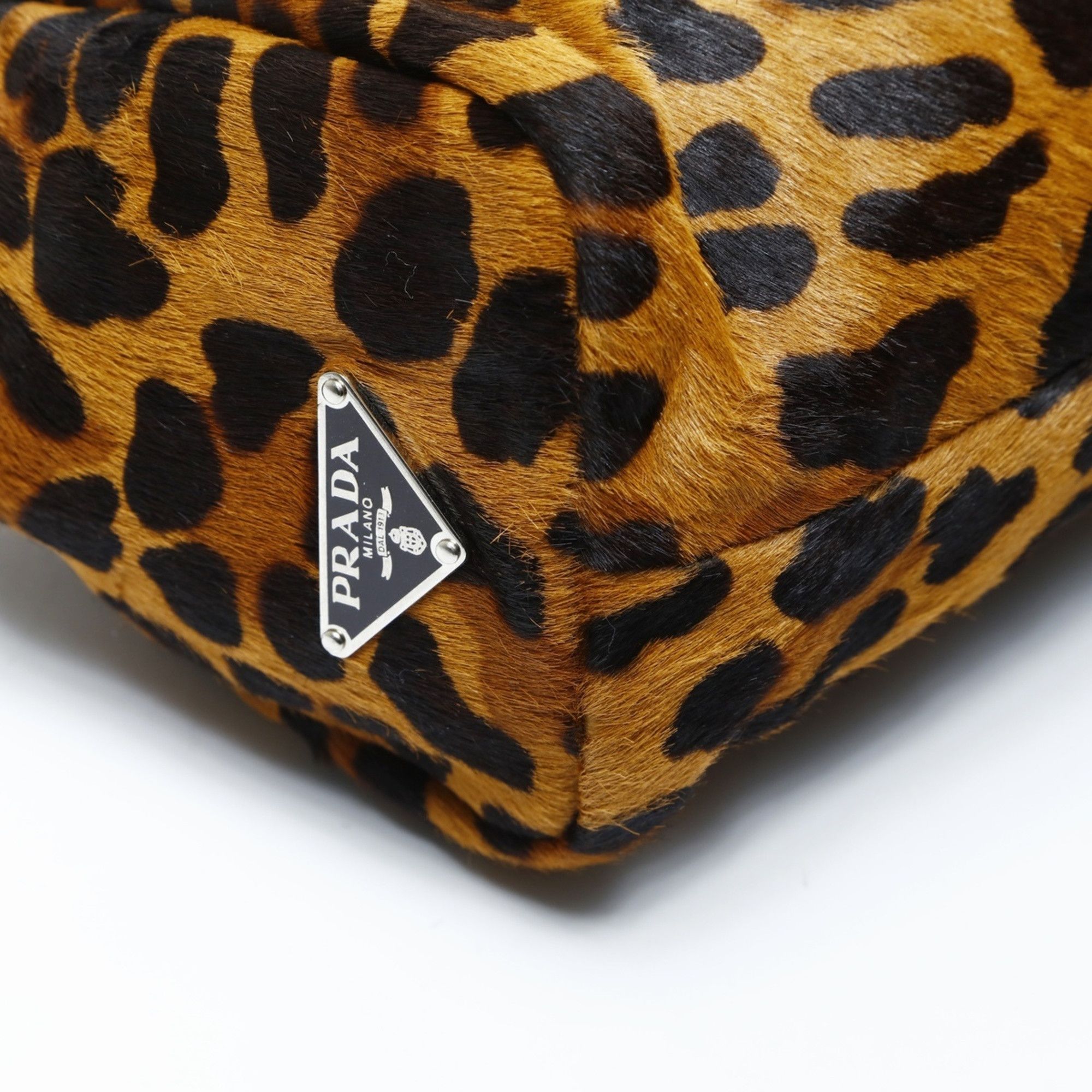 Prada Prada pony leopard print handbag in brown Size ONE SIZE - 5 Thumbnail