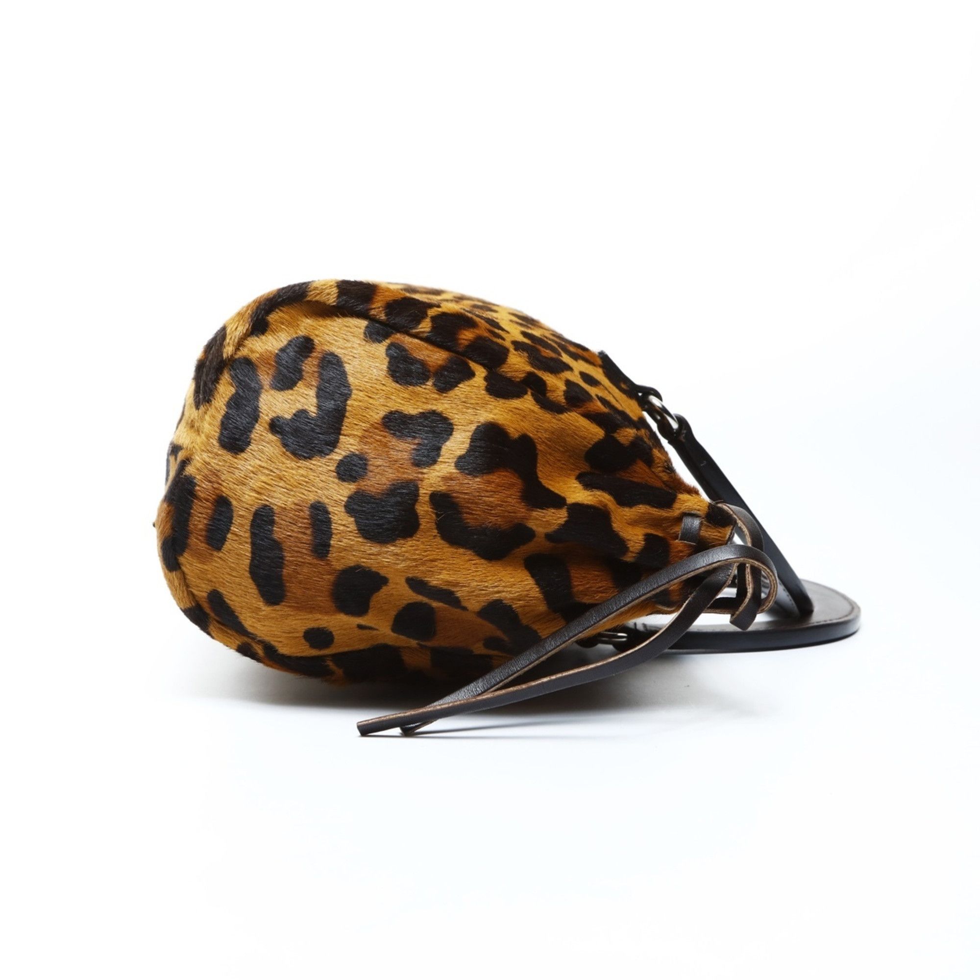 Prada Prada pony leopard print handbag in brown Size ONE SIZE - 4 Thumbnail
