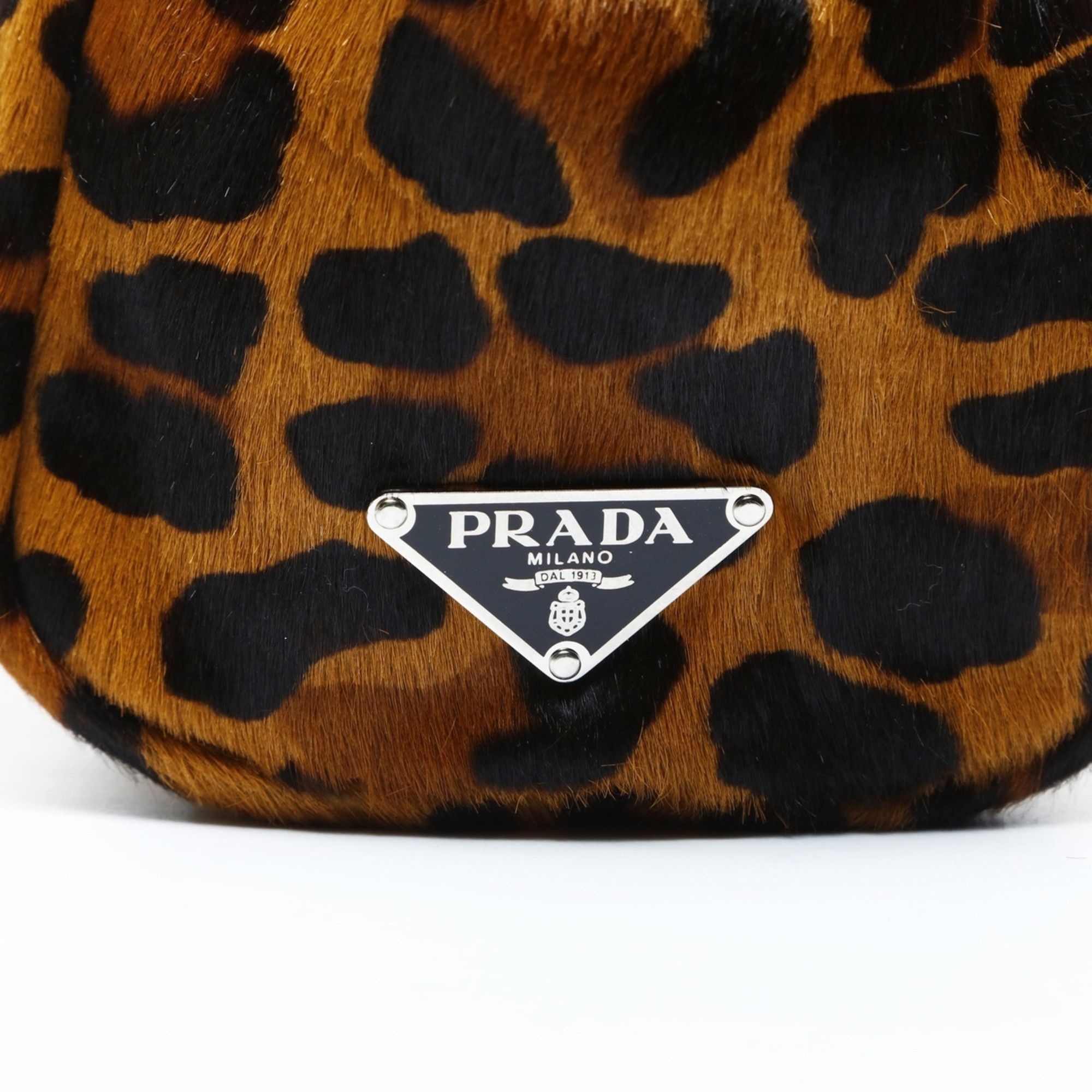Prada Prada pony leopard print handbag in brown Size ONE SIZE - 8 Thumbnail