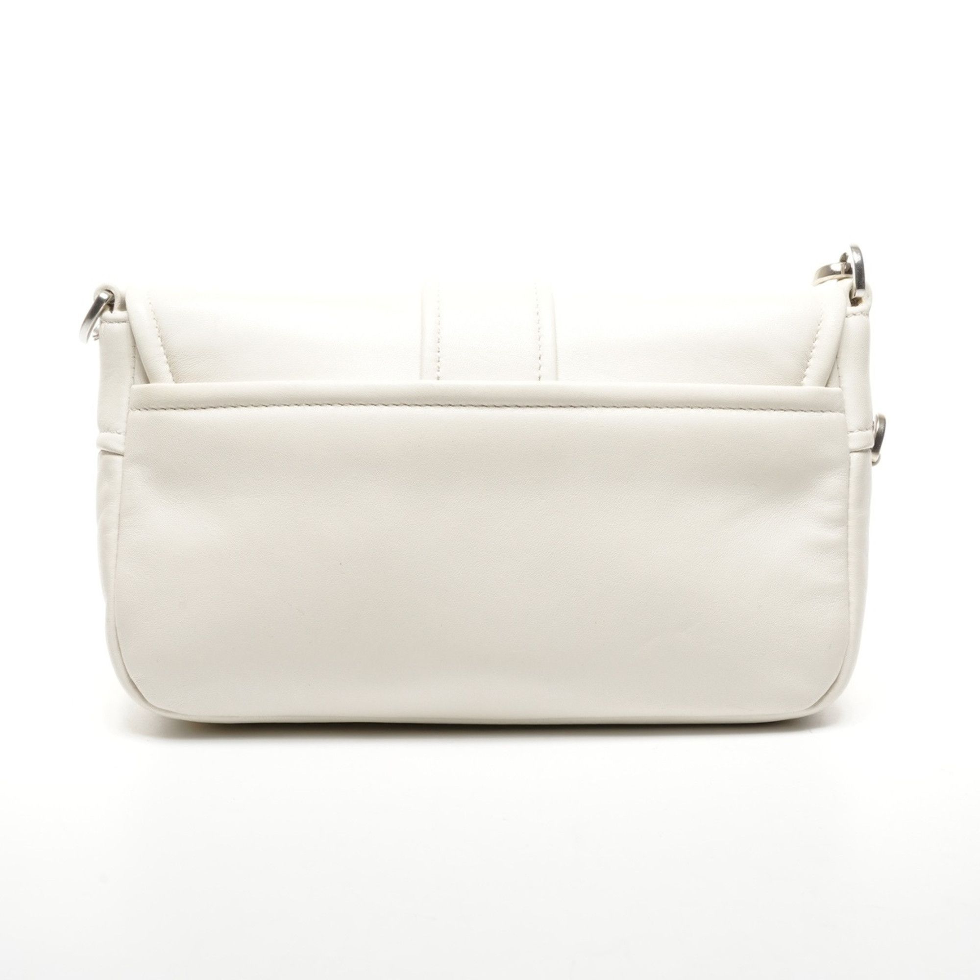 Prada Prada Nappa Leather Shoulder Bag in White Size ONE SIZE - 2 Thumbnail