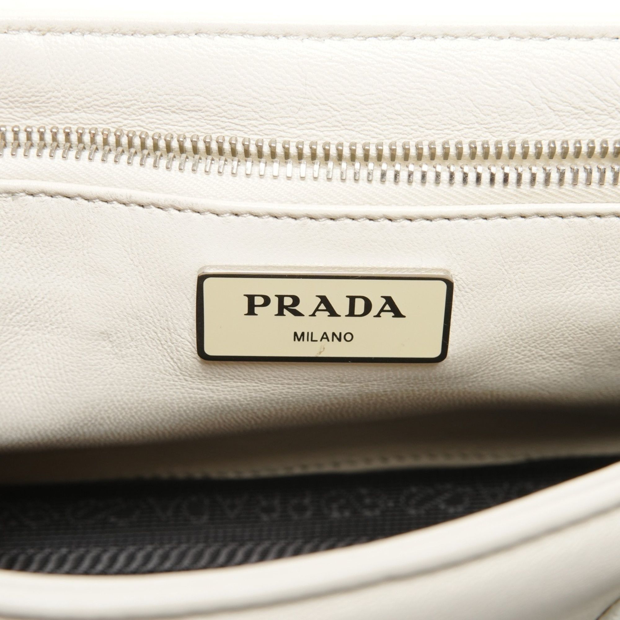 Prada Prada Nappa Leather Shoulder Bag in White Size ONE SIZE - 10 Thumbnail