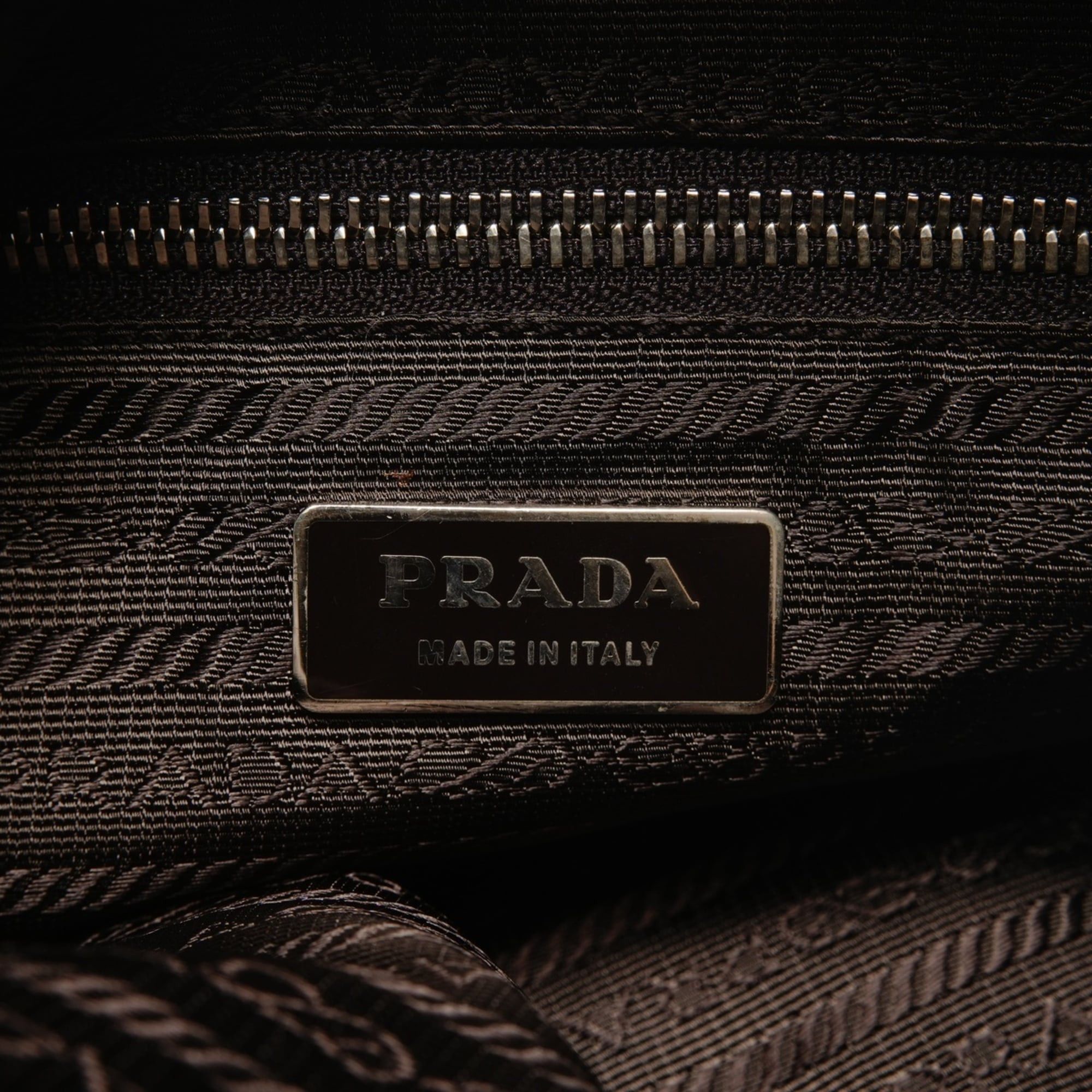Prada PRADA Leather One-Shoulder Shoulder Bag Brown Size ONE SIZE - 9 Thumbnail
