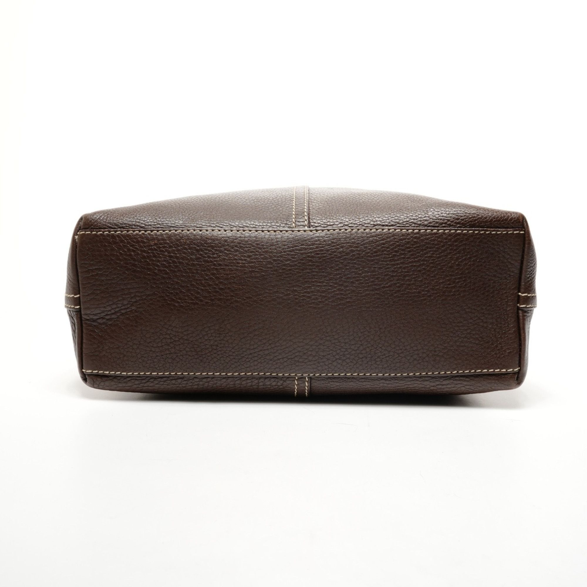 Prada PRADA Leather One-Shoulder Shoulder Bag Brown Size ONE SIZE - 7 Thumbnail