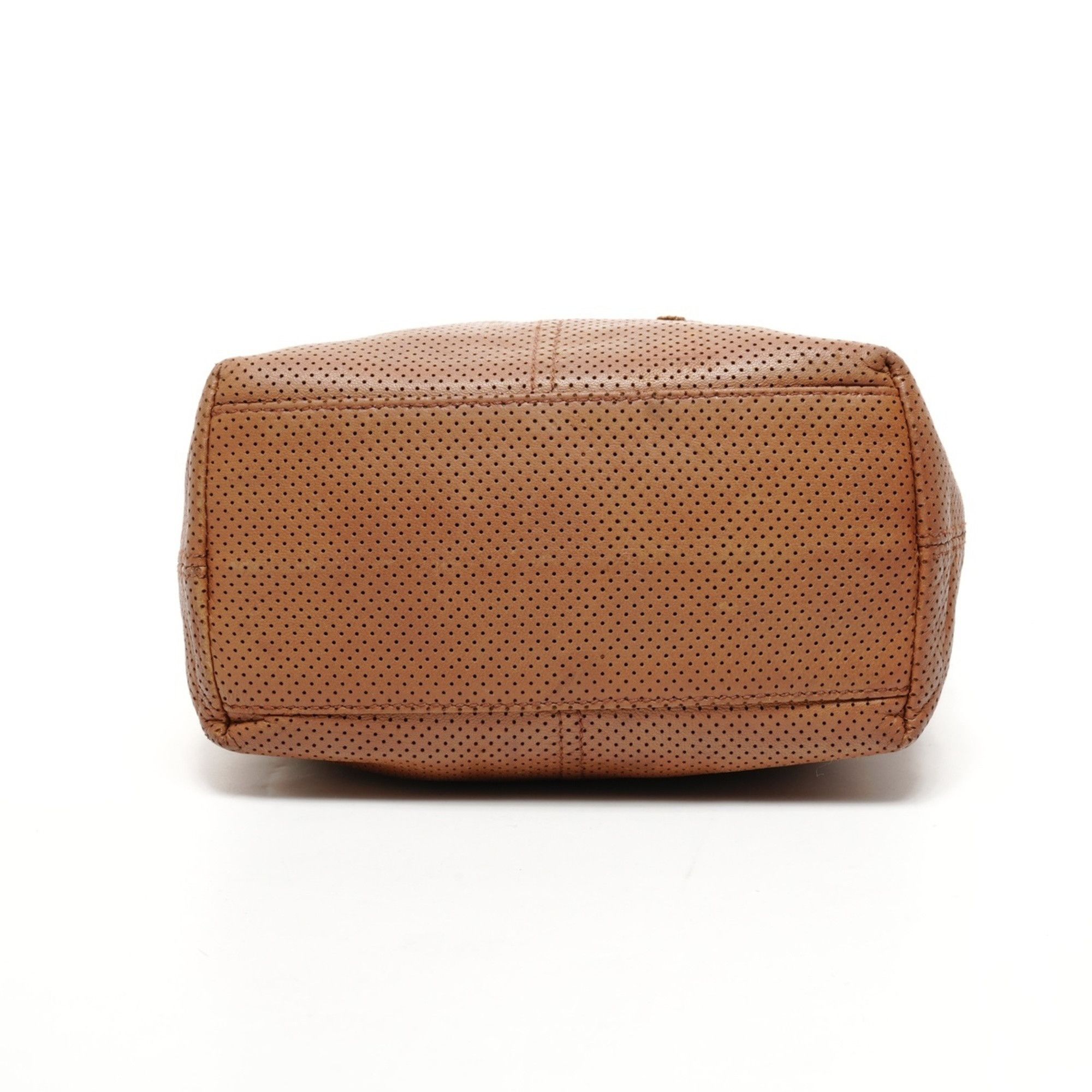 Bottega Veneta Bottega Veneta Perforated Intrecciato Leather Handbag in Brown Size ONE SIZE - 7 Thumbnail