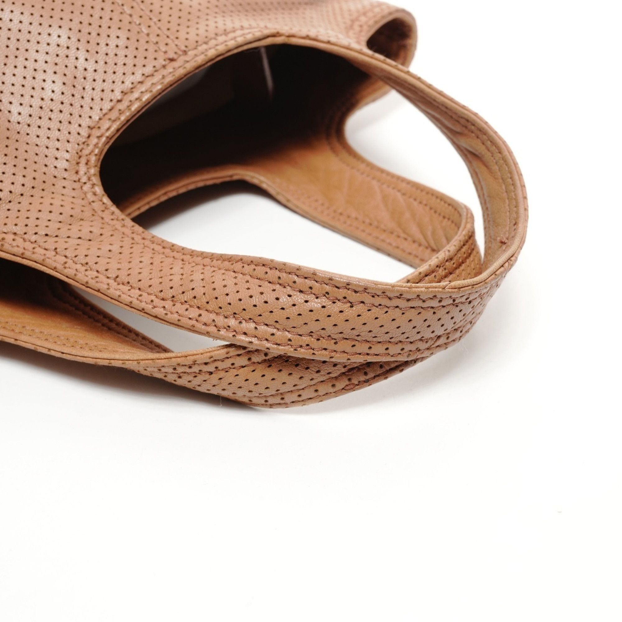 Bottega Veneta Bottega Veneta Perforated Intrecciato Leather Handbag in Brown Size ONE SIZE - 12 Thumbnail